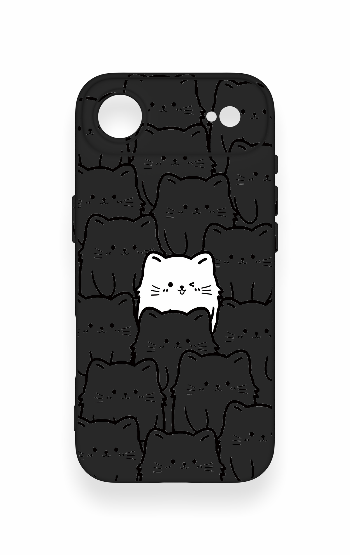 iPhone 17 Air Uyumlu Many Cats Desenli Silikon Kılıf