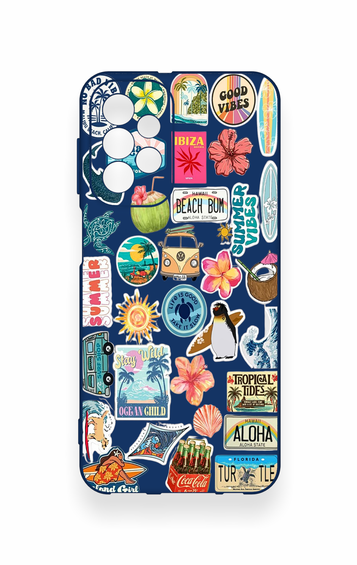 Samsung A23 Uyumlu Summer Vibes Desenli Silikon Kılıf