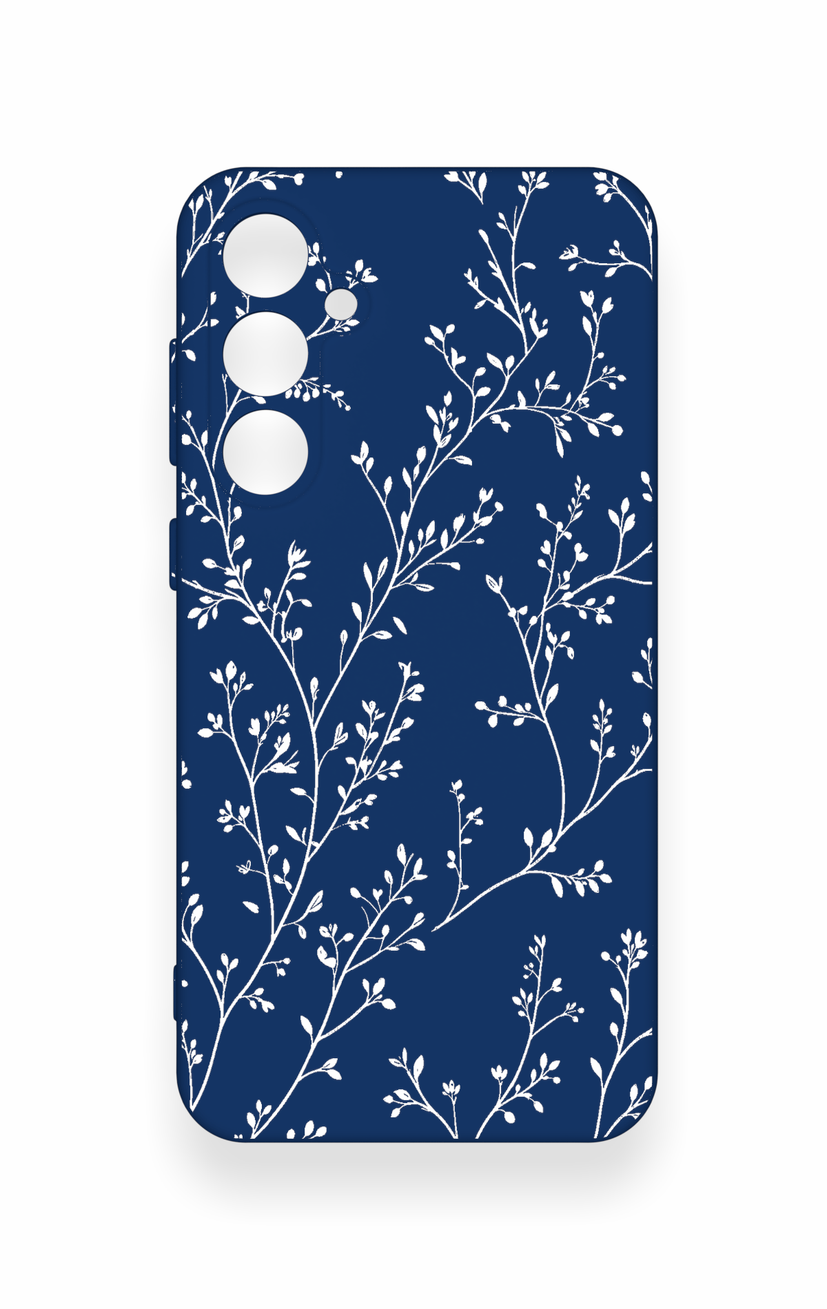 Samsung S23Fe Uyumlu İnce Yaprak Dalı Desenli Silikon Kılıf