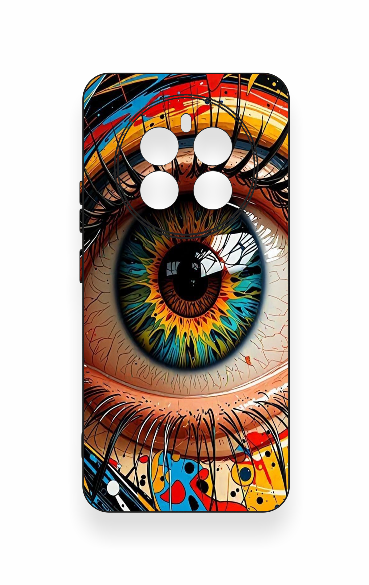 Realme 12 4G Uyumlu Renkli Göz Bebeği Desenli Silikon Kılıf