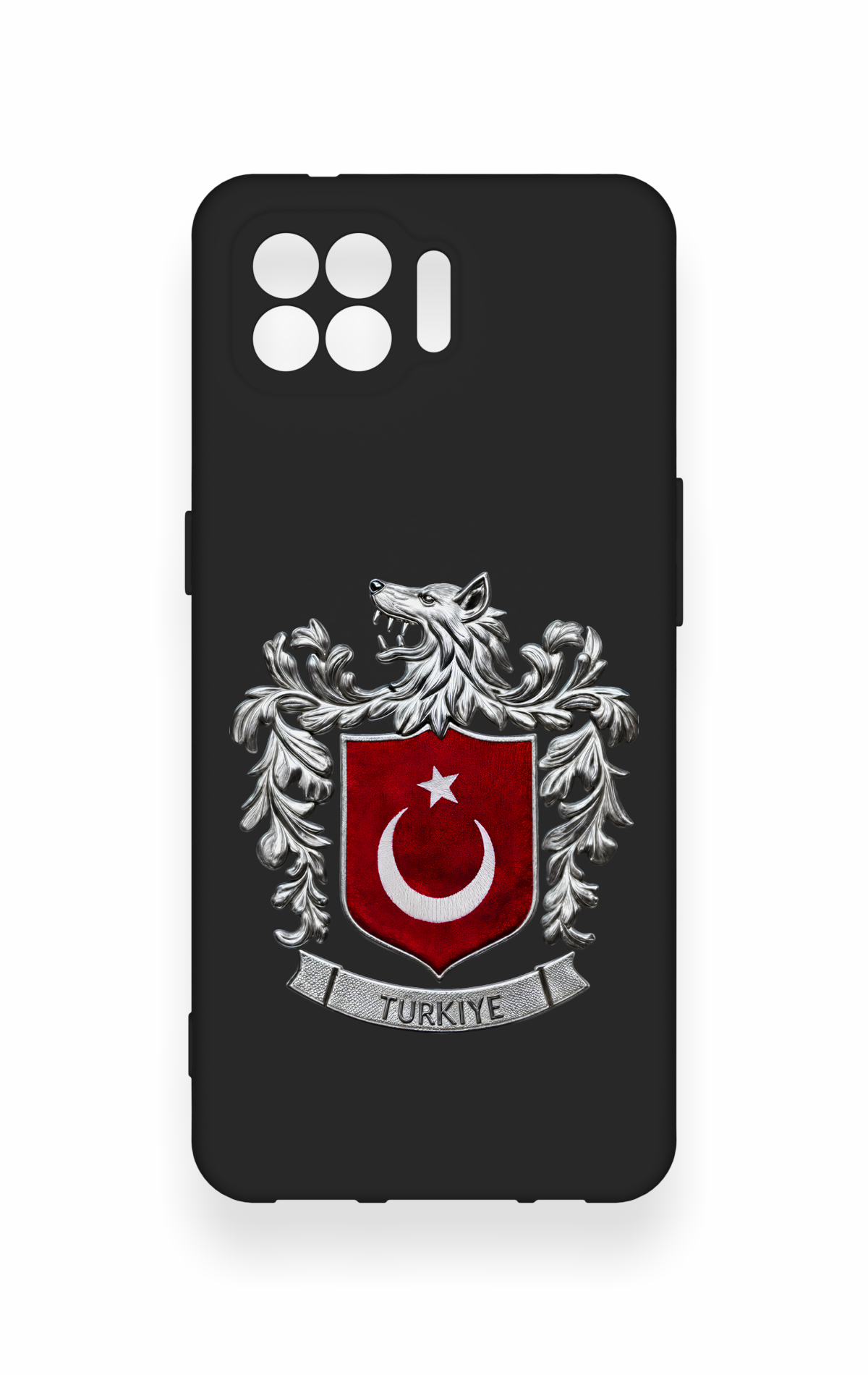 Oppo Reno 4 Lite Uyumlu Türk Arma Desenli Silikon Kılıf