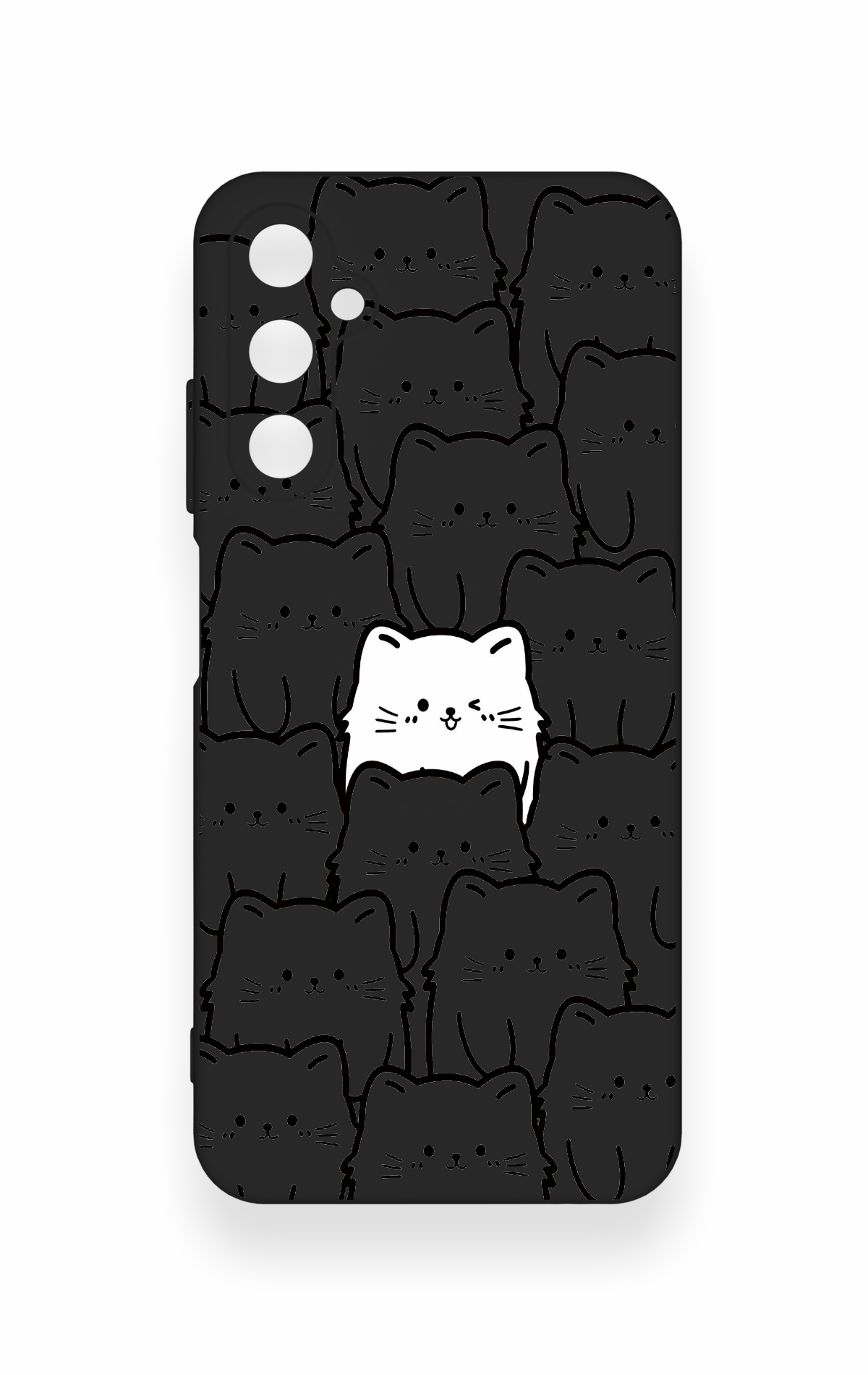 Samsung A05s Uyumlu Many Cats Desenli Silikon Kılıf