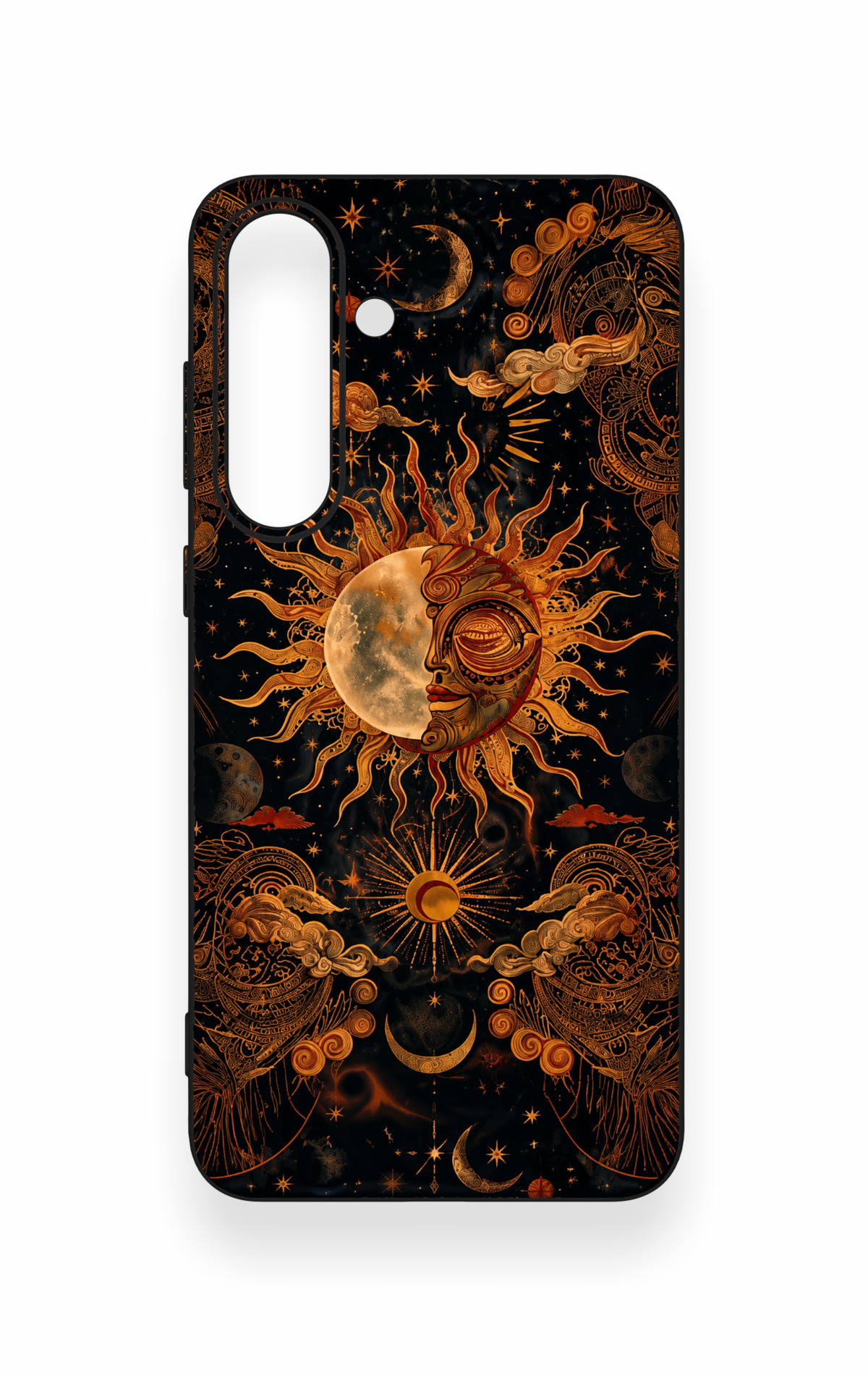 Samsung S25Fe Uyumlu Mistik Güneş Desenli Silikon Kılıf
