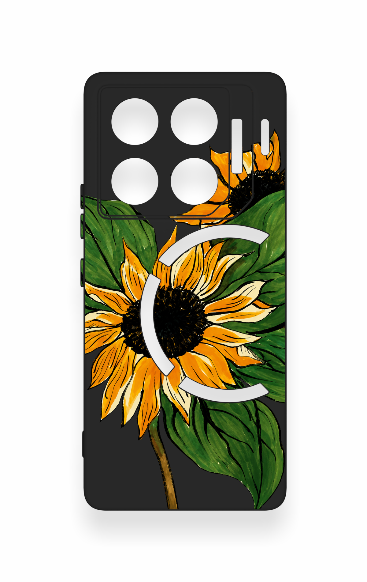 İnfinix Gt 20 Pro Uyumlu Ay Çiçeği Desenli Silikon Kılıf