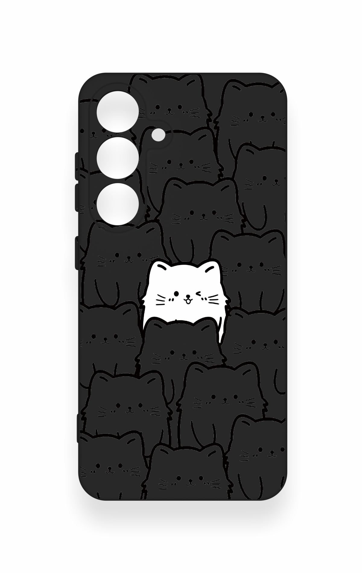 Samsung S25 Uyumlu Many Cats Desenli Silikon Kılıf