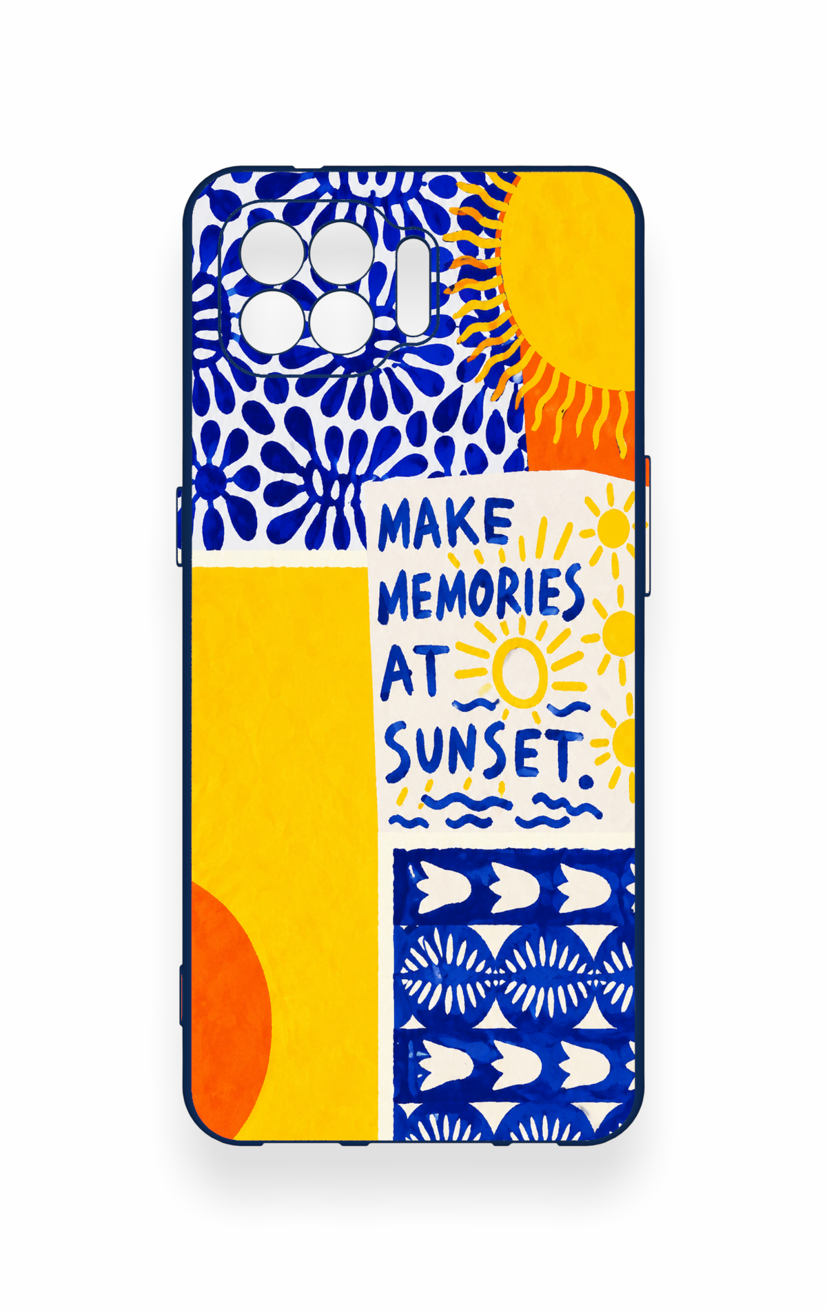 Oppo Reno 4 Lite Uyumlu Sunset Desenli Silikon Kılıf