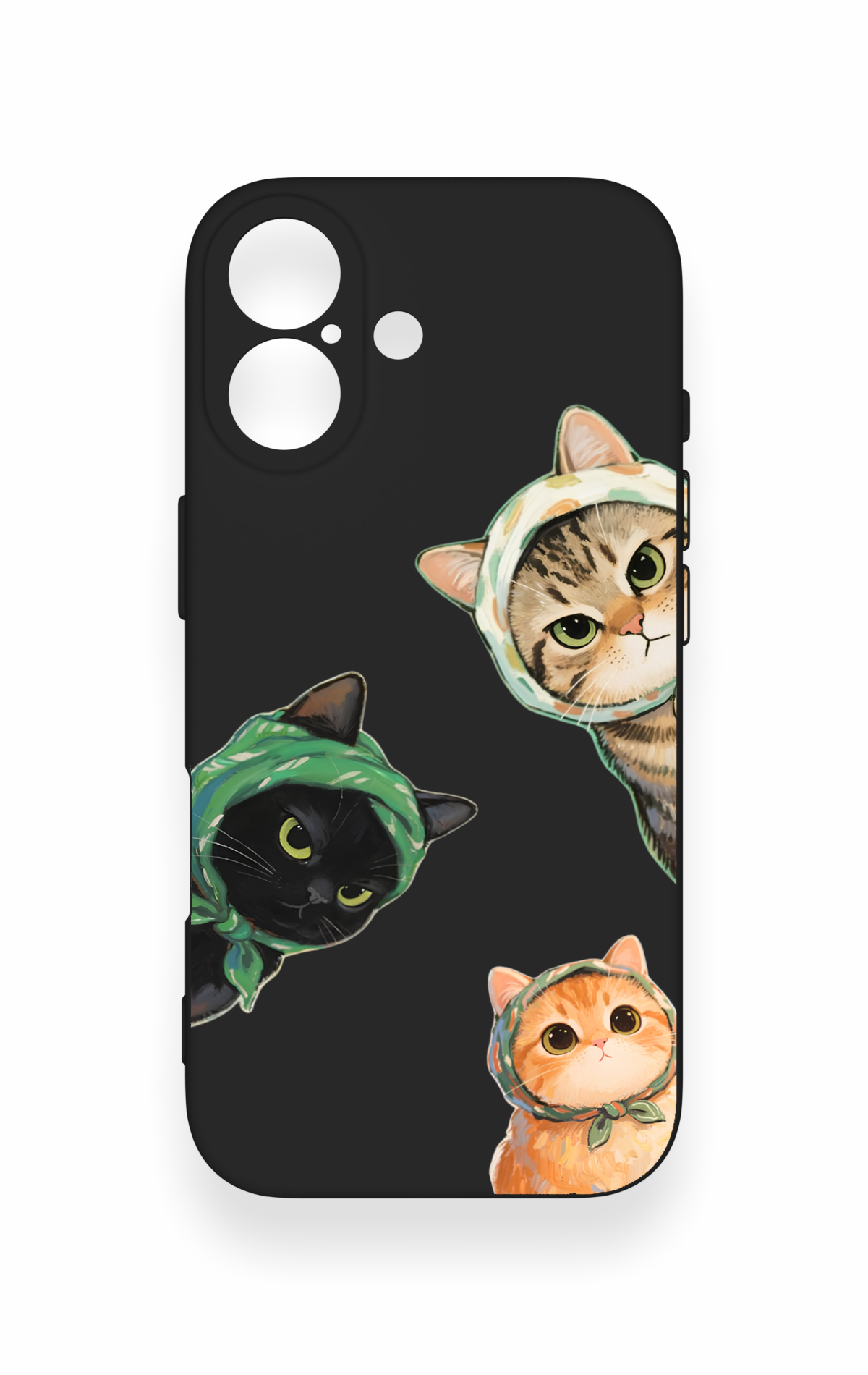 iPhone 17 Uyumlu Kedi Ekibi Desenli Silikon Kılıf