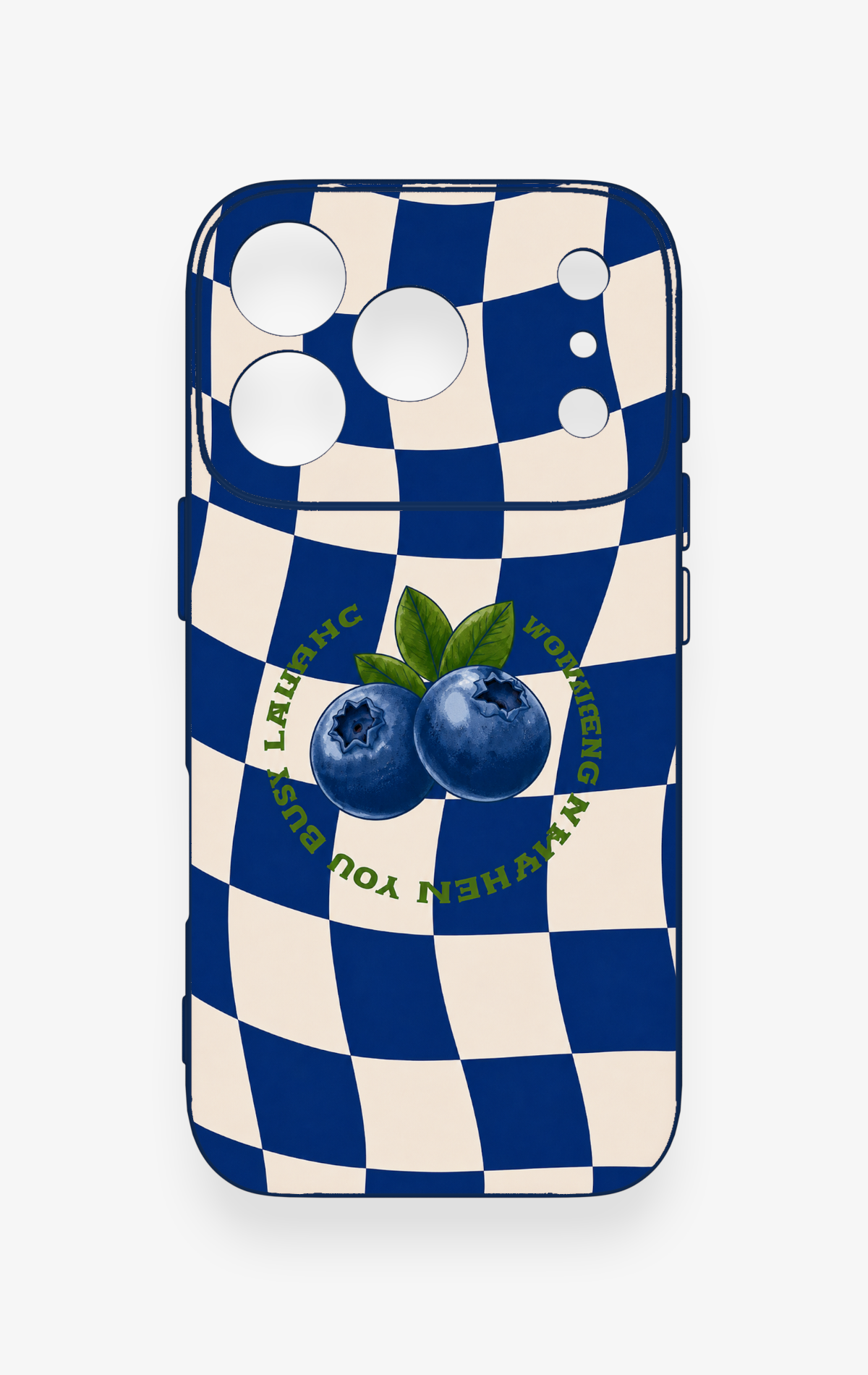 iPhone 17 Pro Uyumlu Yaban Mersini Desenli Silikon Kılıf