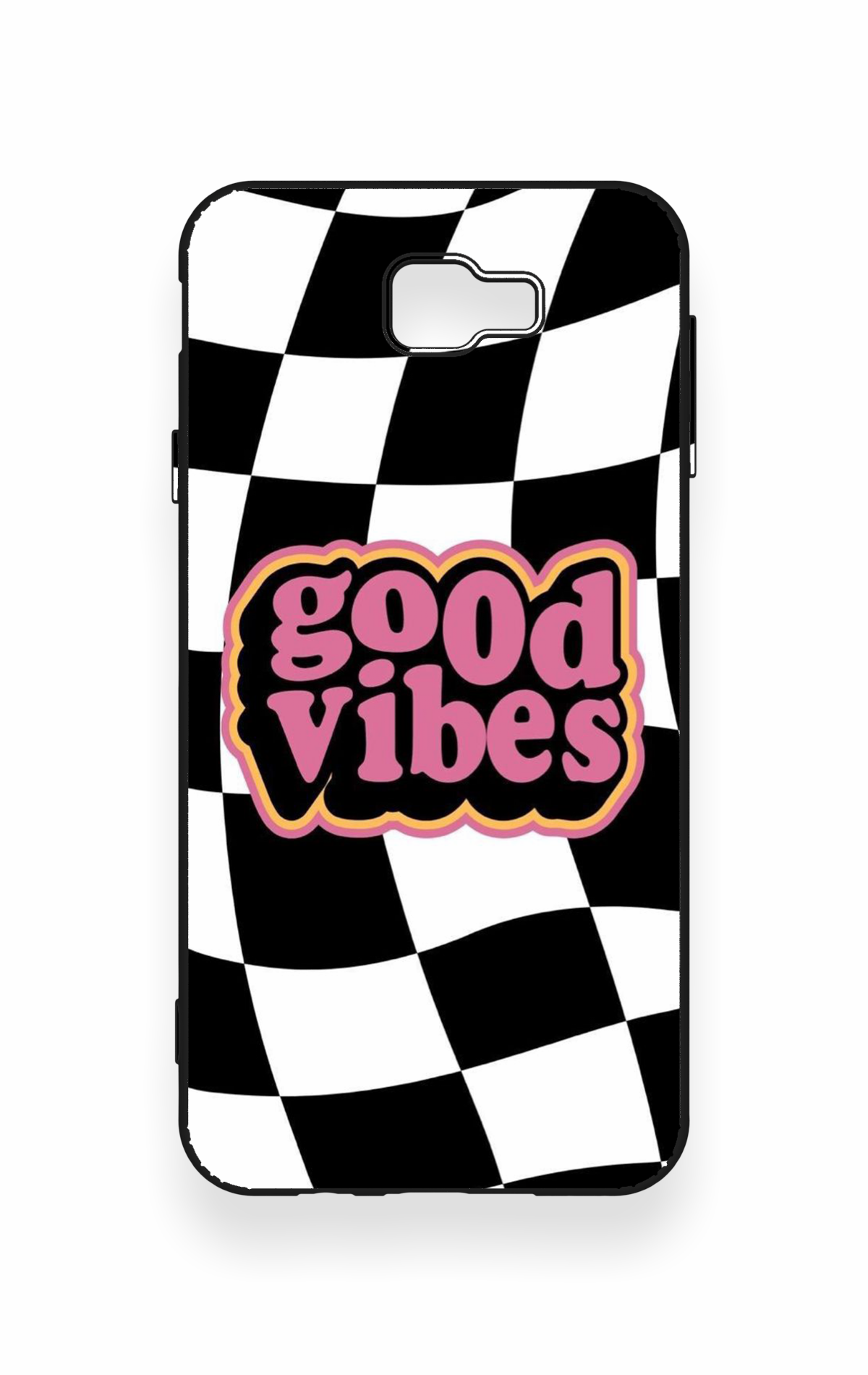 Samsung J7 Prime Uyumlu Black Good Vibes Desenli Silikon Kılıf