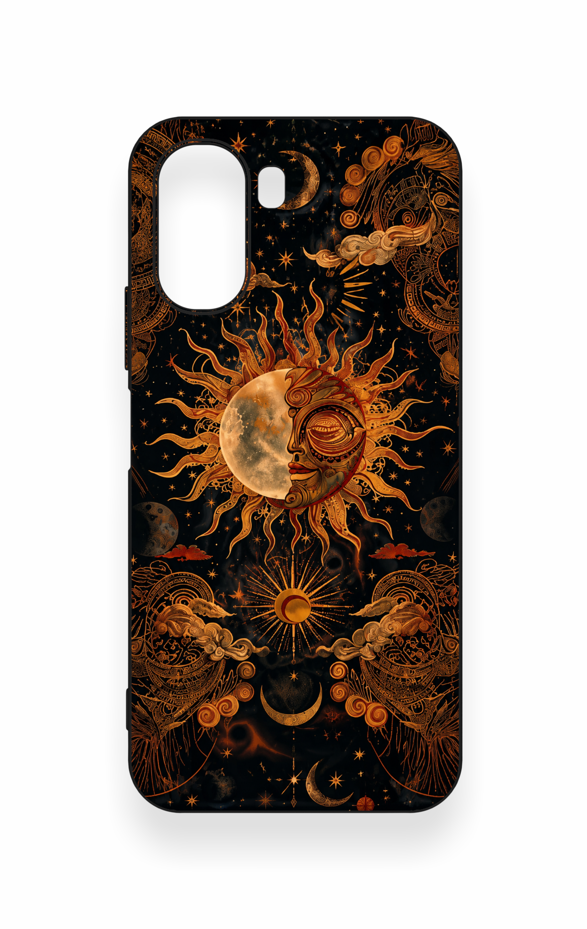 Oppo A6T Uyumlu Mistik Güneş Desenli Silikon Kılıf