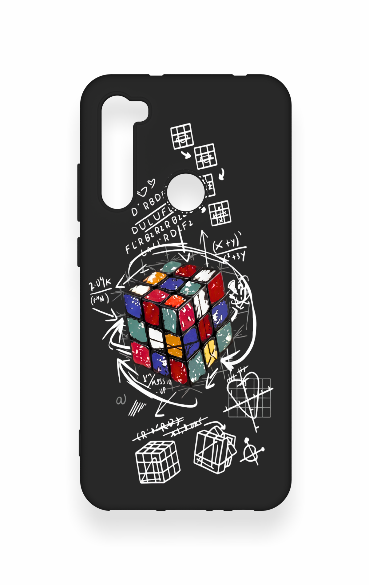 Redmi Note 8 Uyumlu Rubik Küb Desenli Silikon Kılıf