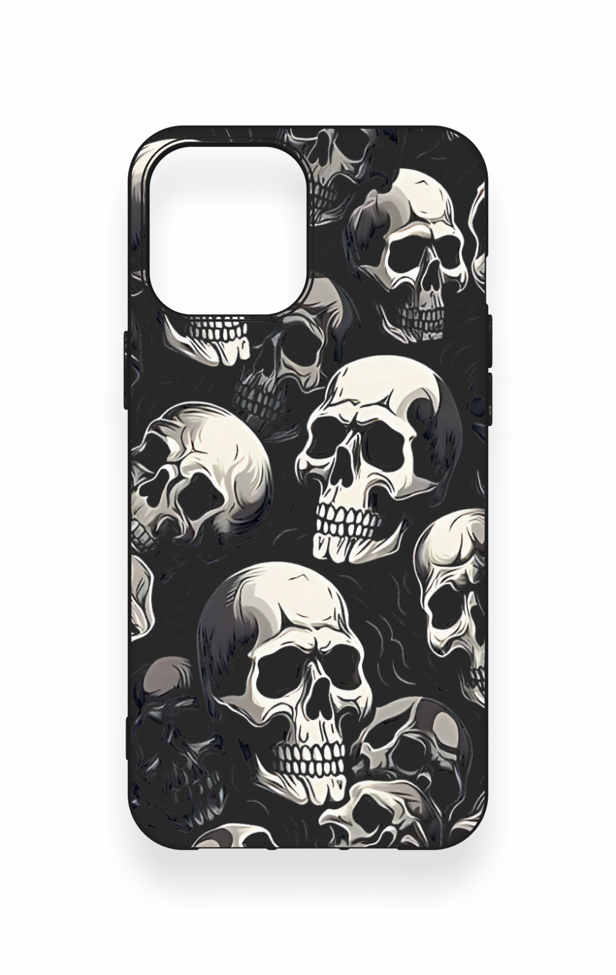 iPhone 12 Pro Max Uyumlu Kuru Kafa Desenli Silikon Kılıf