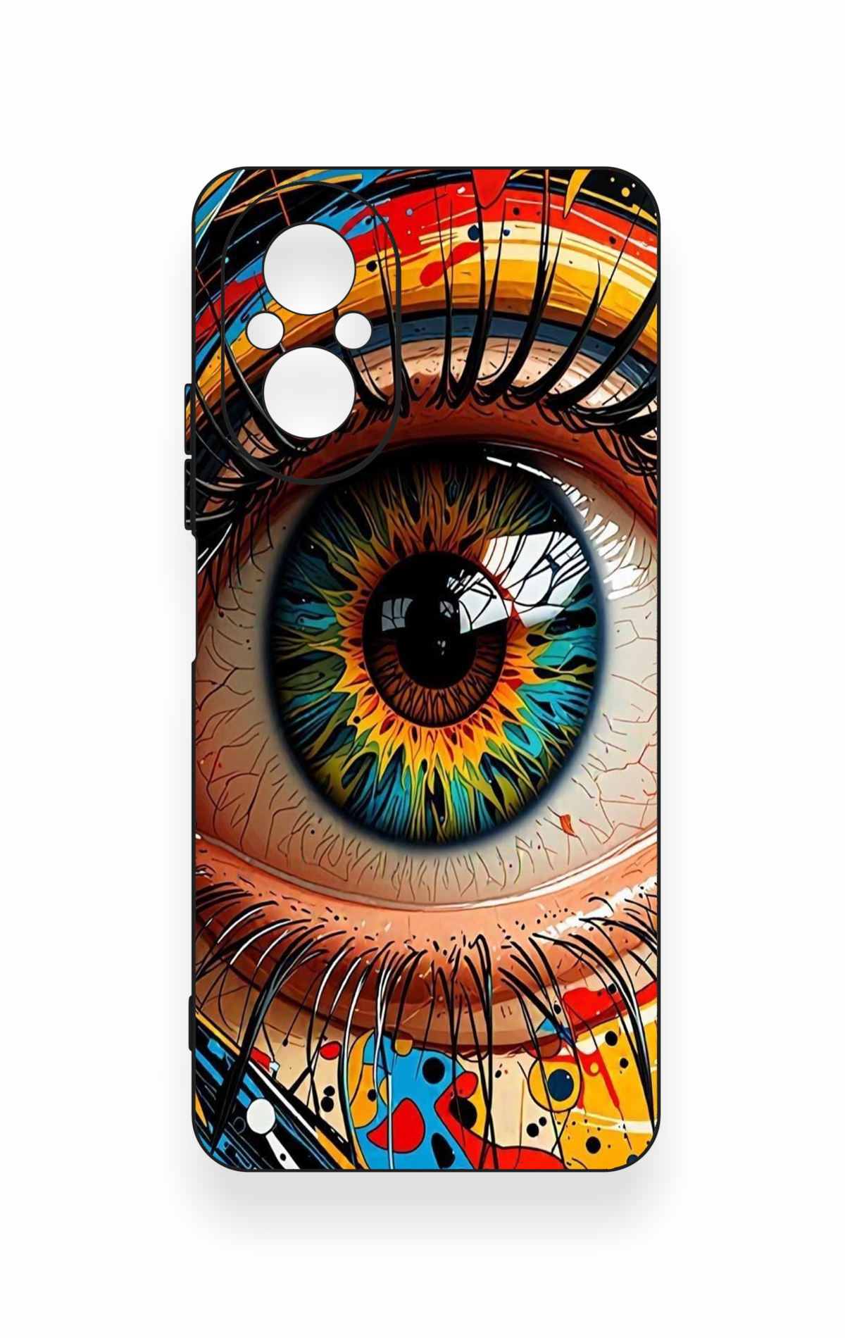 Realme 12 Lite Uyumlu Renkli Göz Bebeği Desenli Silikon Kılıf