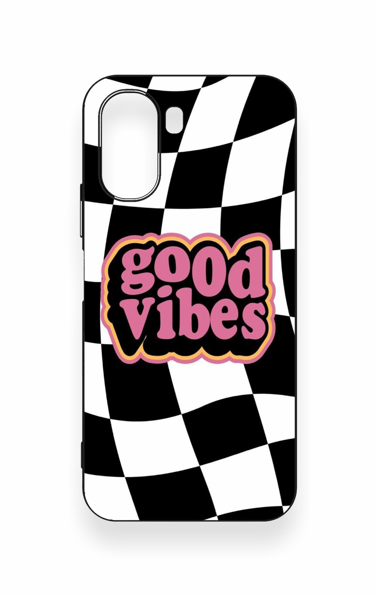 Oppo A6T Uyumlu Black Good Vibes Desenli Silikon Kılıf