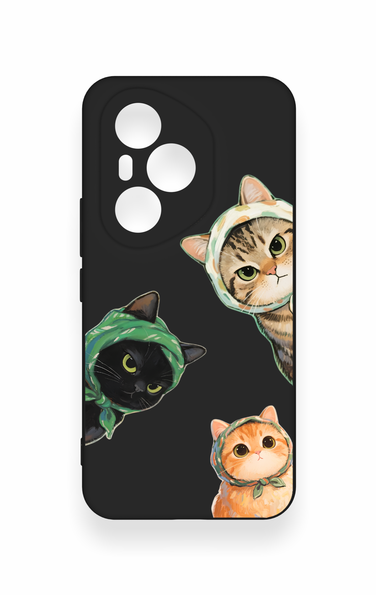 Honor 400 Pro Uyumlu Kedi Ekibi Desenli Silikon Kılıf