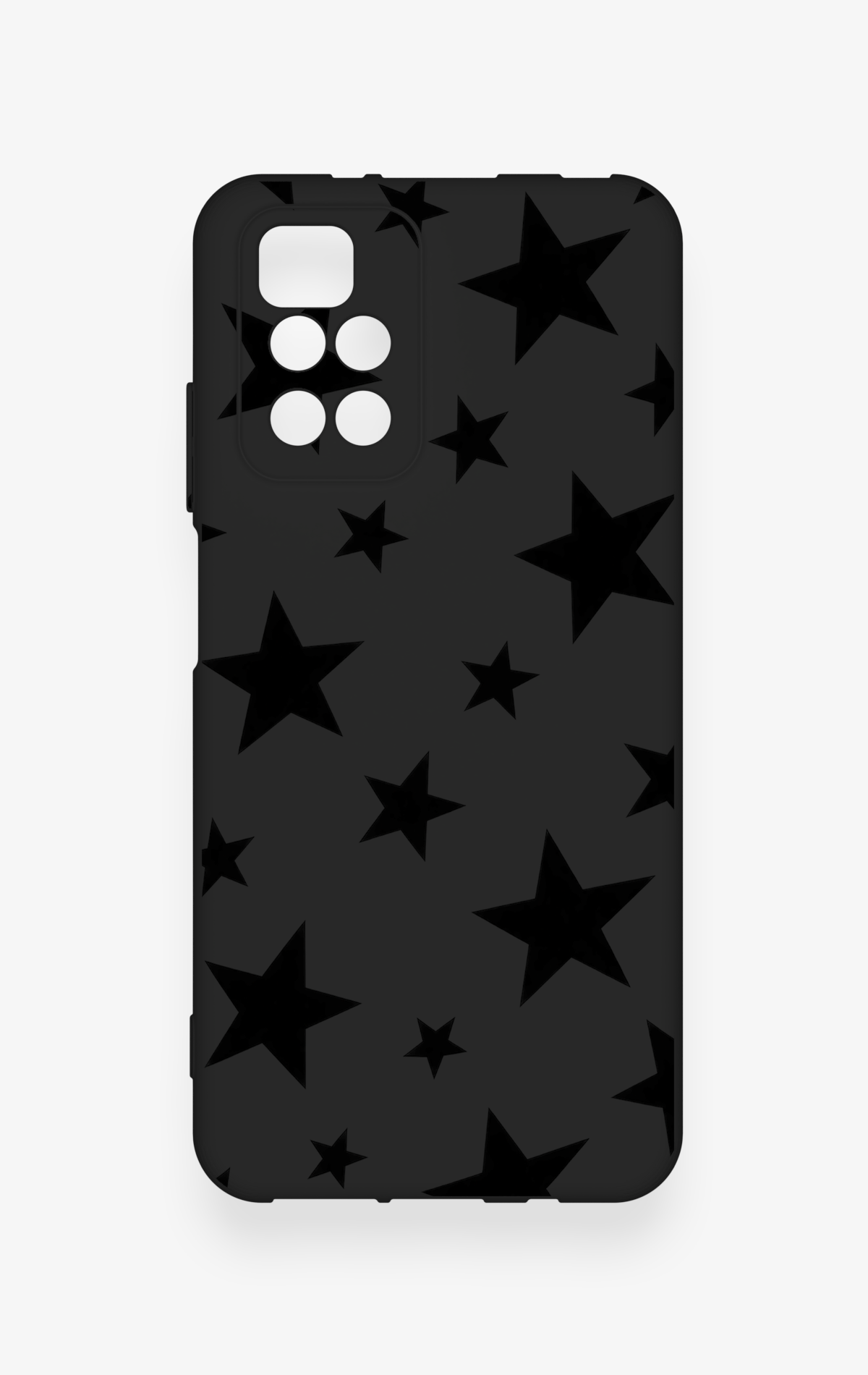 Redmi 10 2022 Uyumlu Siyah Star Desenli Silikon Kılıf