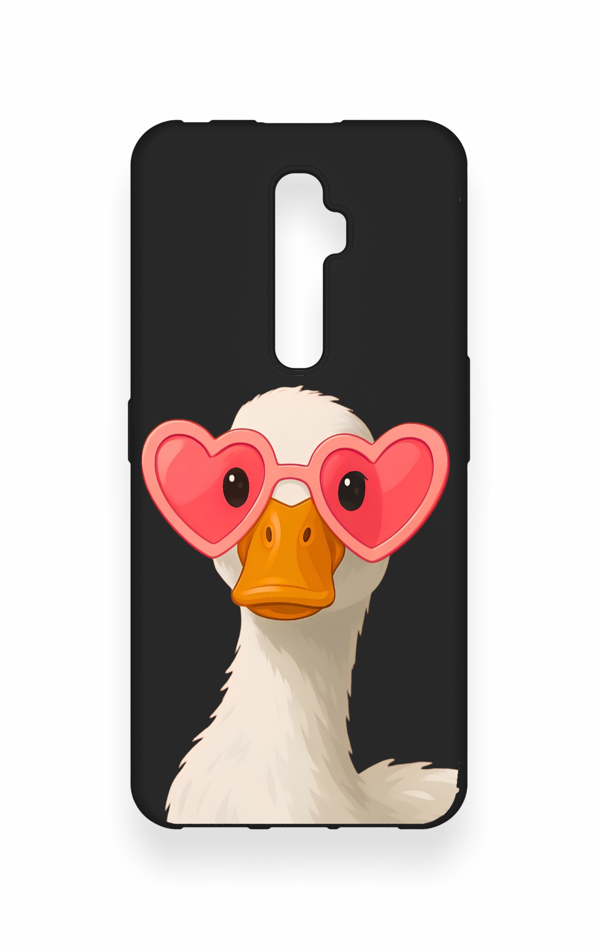 Oppo Reno 2Z Uyumlu Aşık Ördek Desenli Silikon Kılıf