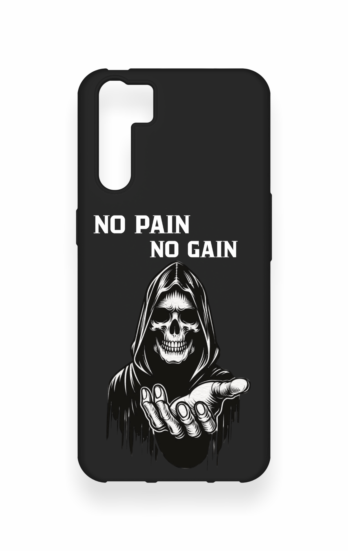 Oppo A91 Uyumlu No Pain No Gain Desenli Silikon Kılıf