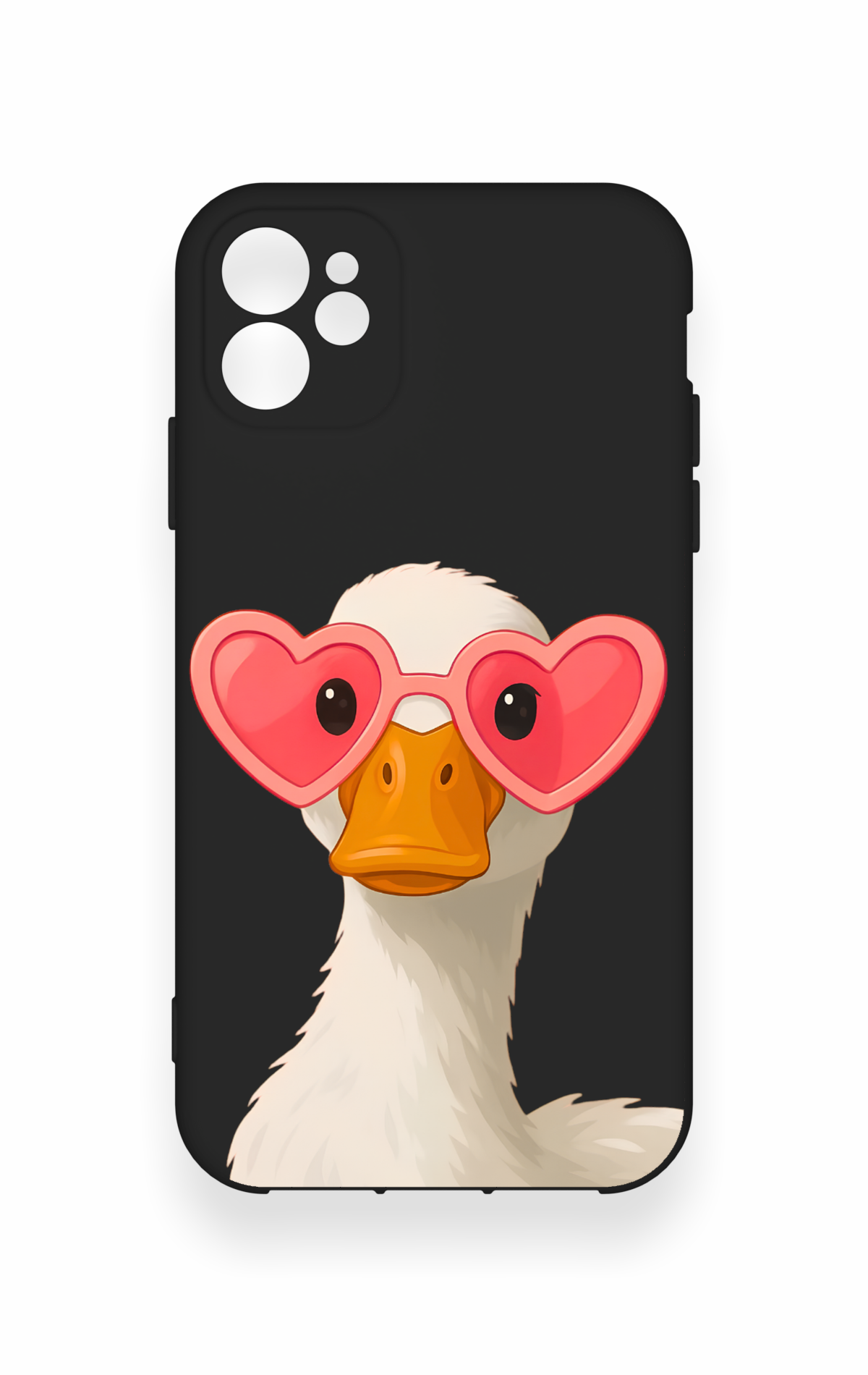 iPhone 11 Uyumlu Aşık Ördek Desenli Silikon Kılıf