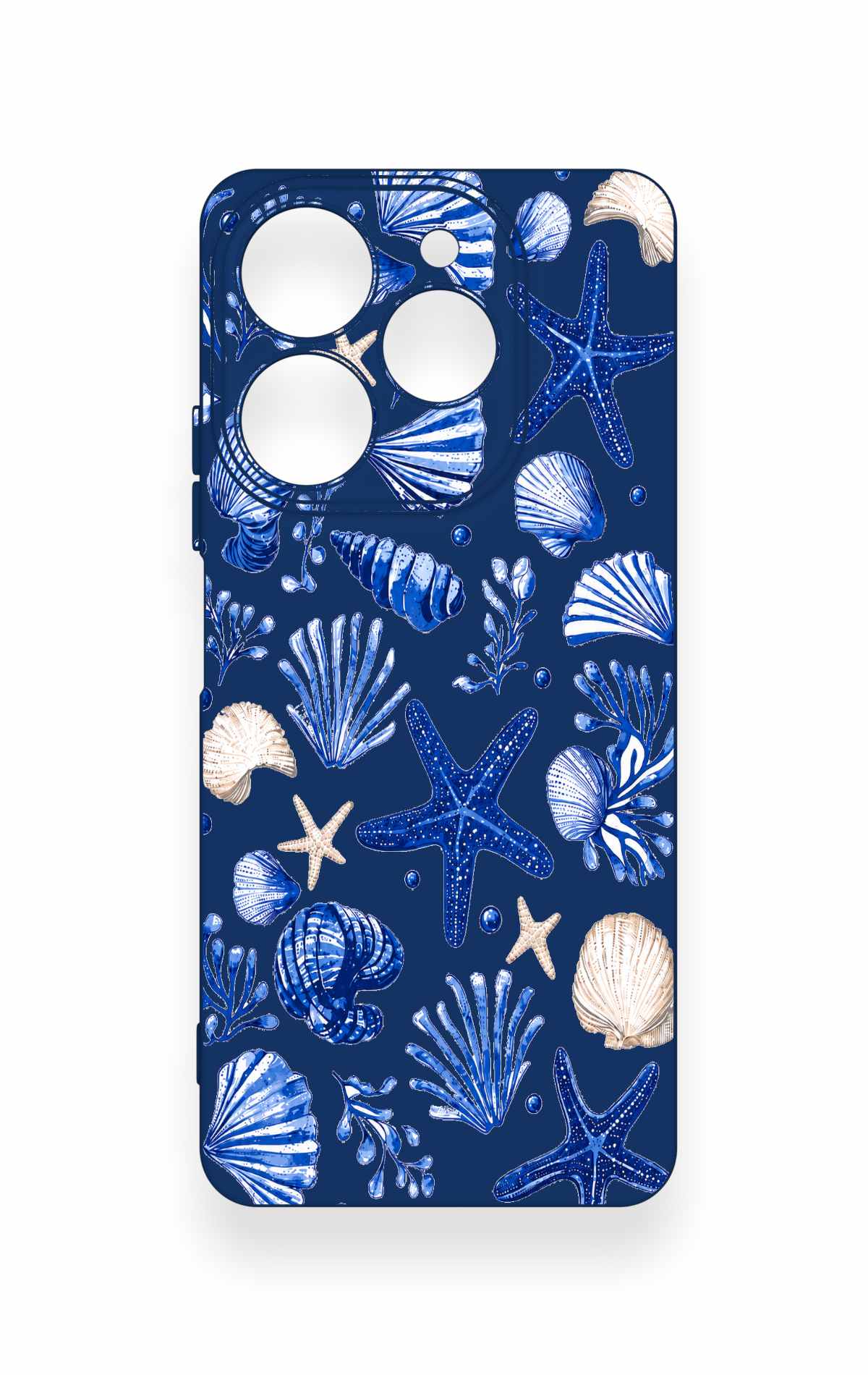 Tecno Spark 10 Pro Uyumlu Deniz Kabuğu Desenli Silikon Kılıf