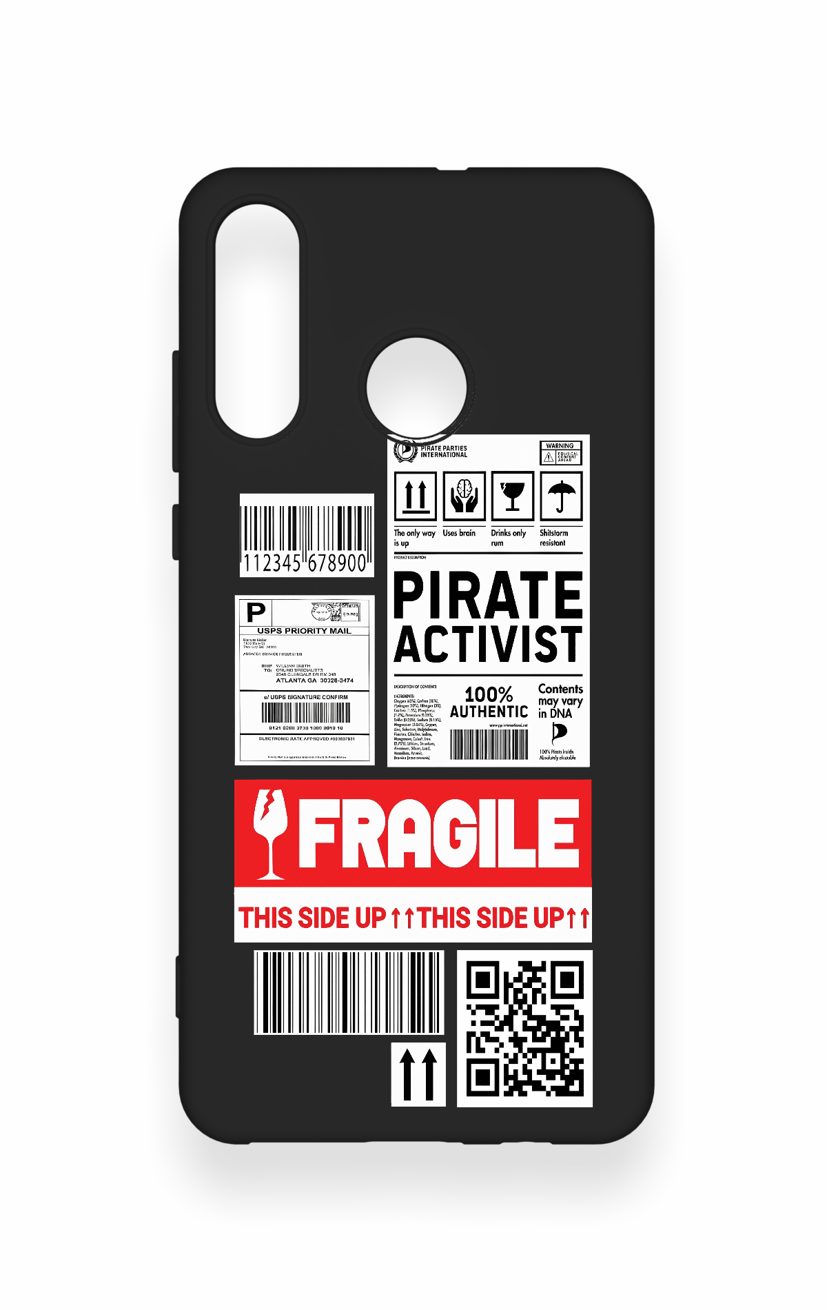 Huawei P30 Lite Uyumlu Fragile Desenli Silikon Kılıf
