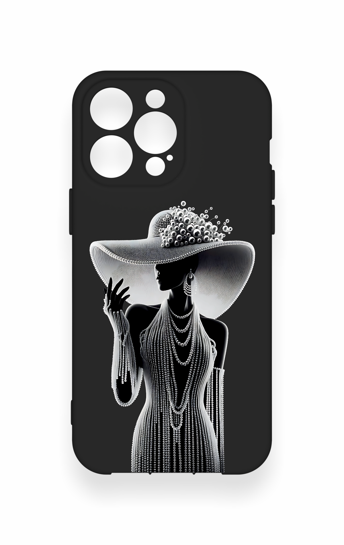 iPhone 14 Pro Max Uyumlu Lady Desenli Silikon Kılıf