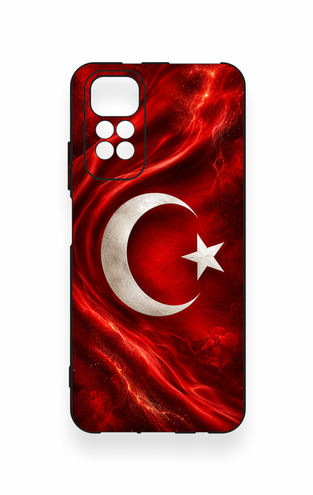 Redmi Note 11S Uyumlu Türk Bayrağı Desenli Silikon Kılıf
