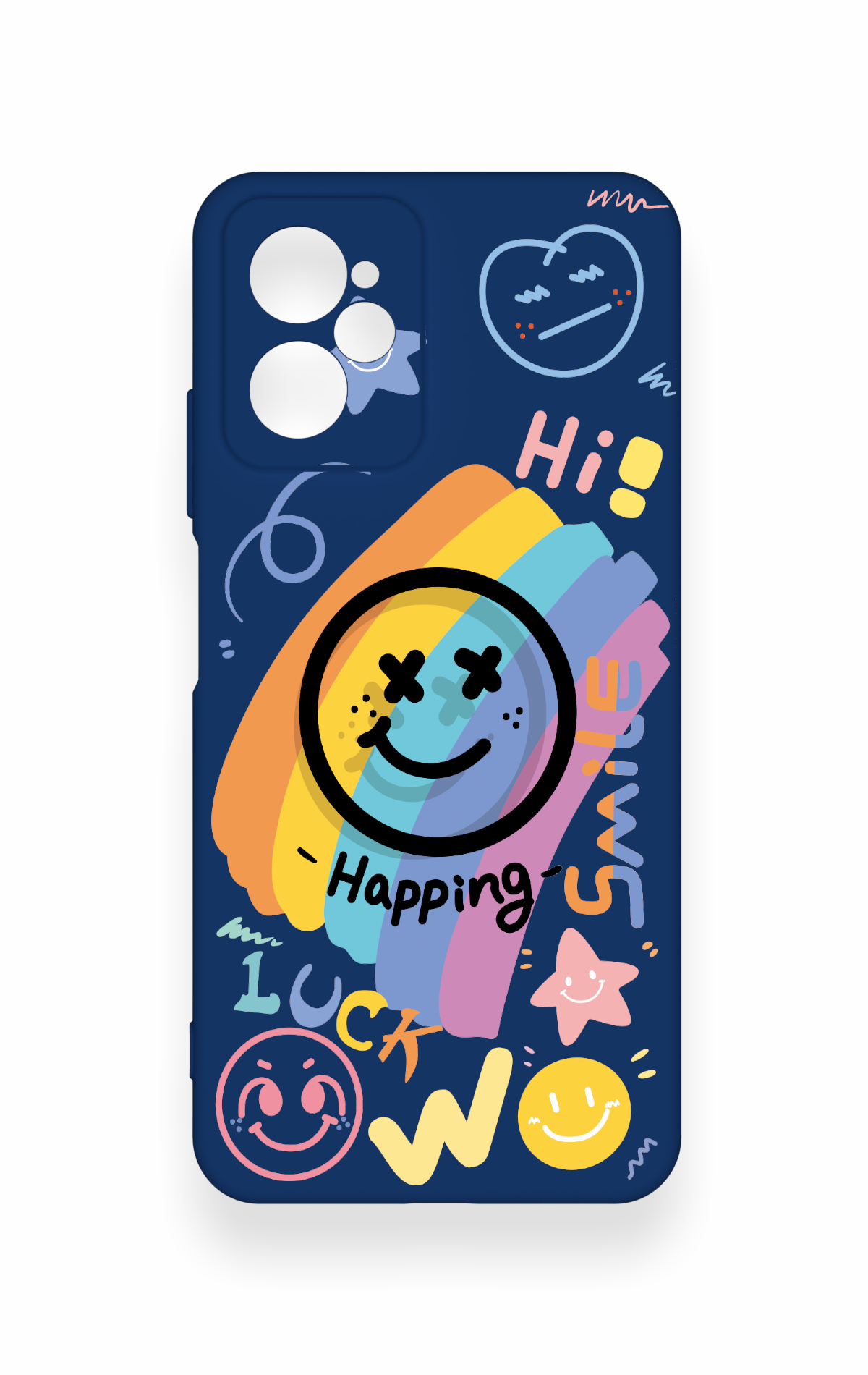 Casper Via X30 Uyumlu Happing Smile Desenli Silikon Kılıf