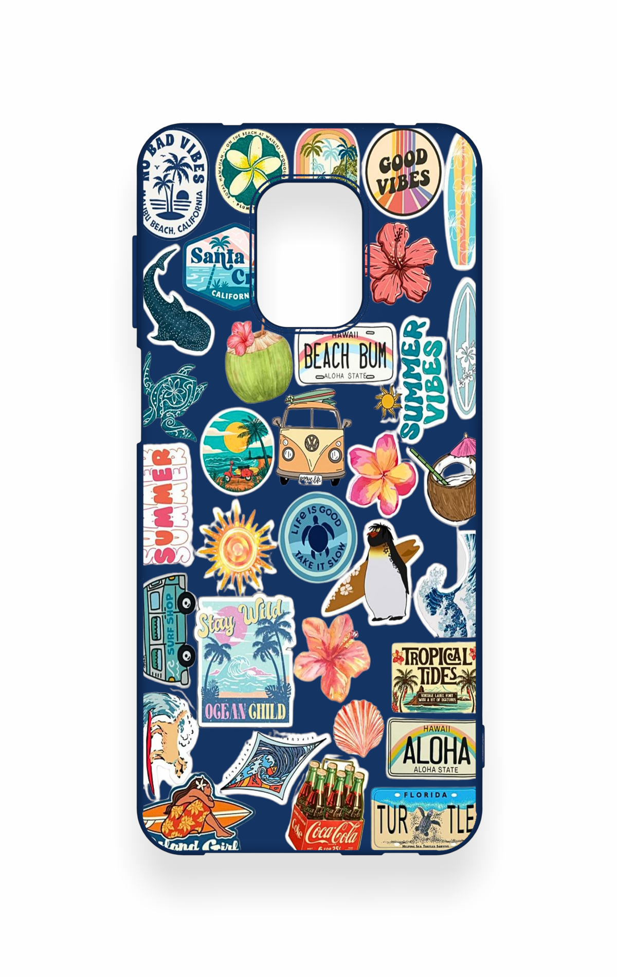 Redmi Note 9 Pro 9S Uyumlu Summer Vibes Desenli Silikon Kılıf