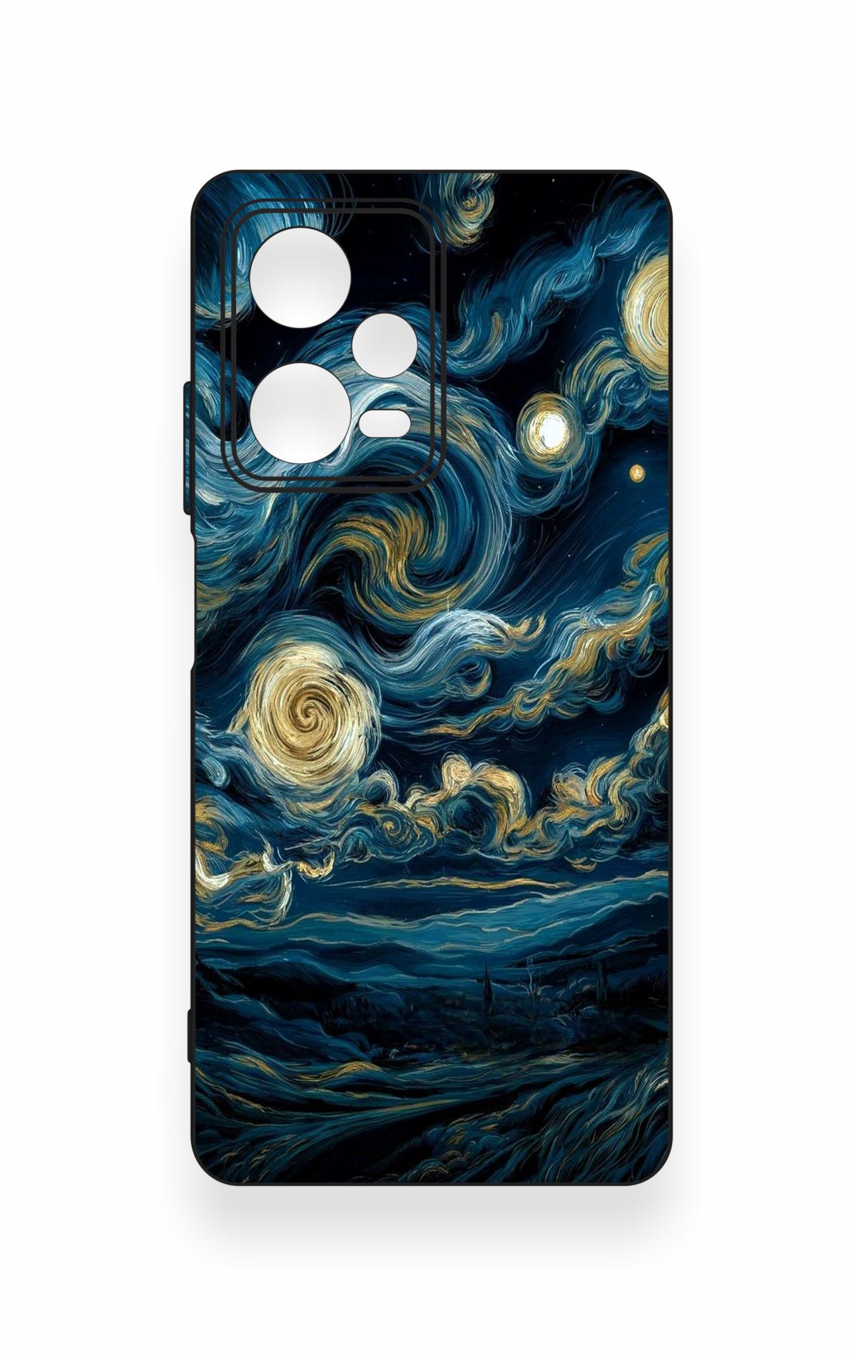 Redmi Note 12 Pro 5G Uyumlu Yıldızlı Gece Desenli Silikon Kılıf