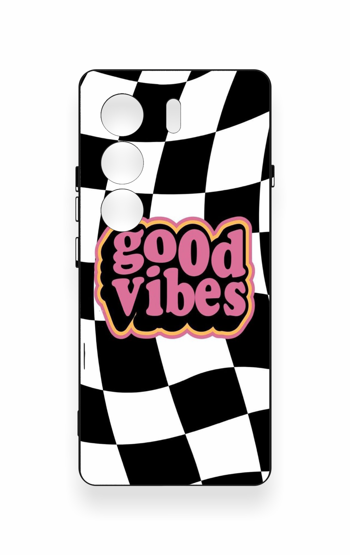Tecno Camon 40 4G Uyumlu Black Good Vibes Desenli Silikon Kılıf