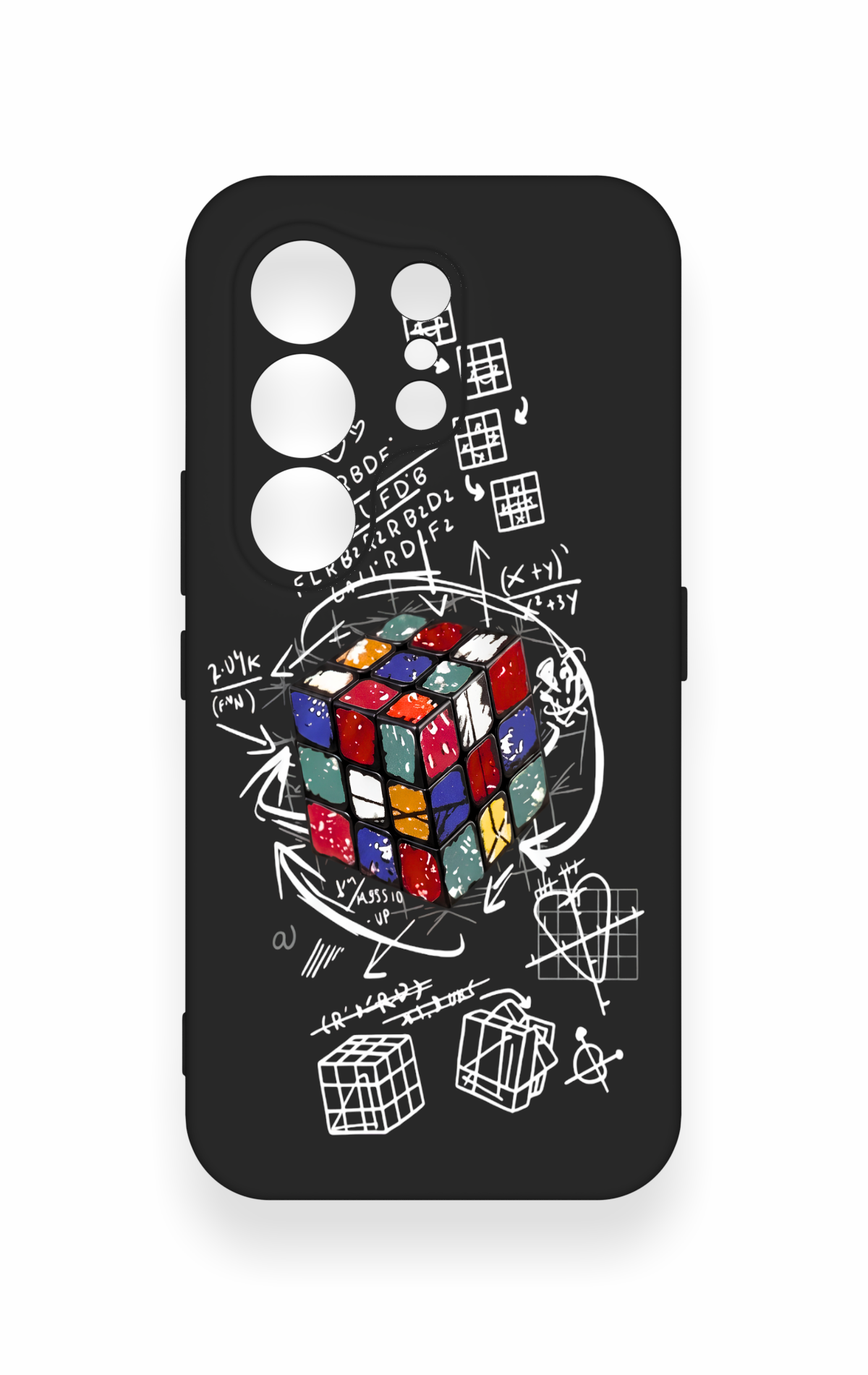 Tecno Camon 50 Uyumlu Rubik Küb Desenli Silikon Kılıf
