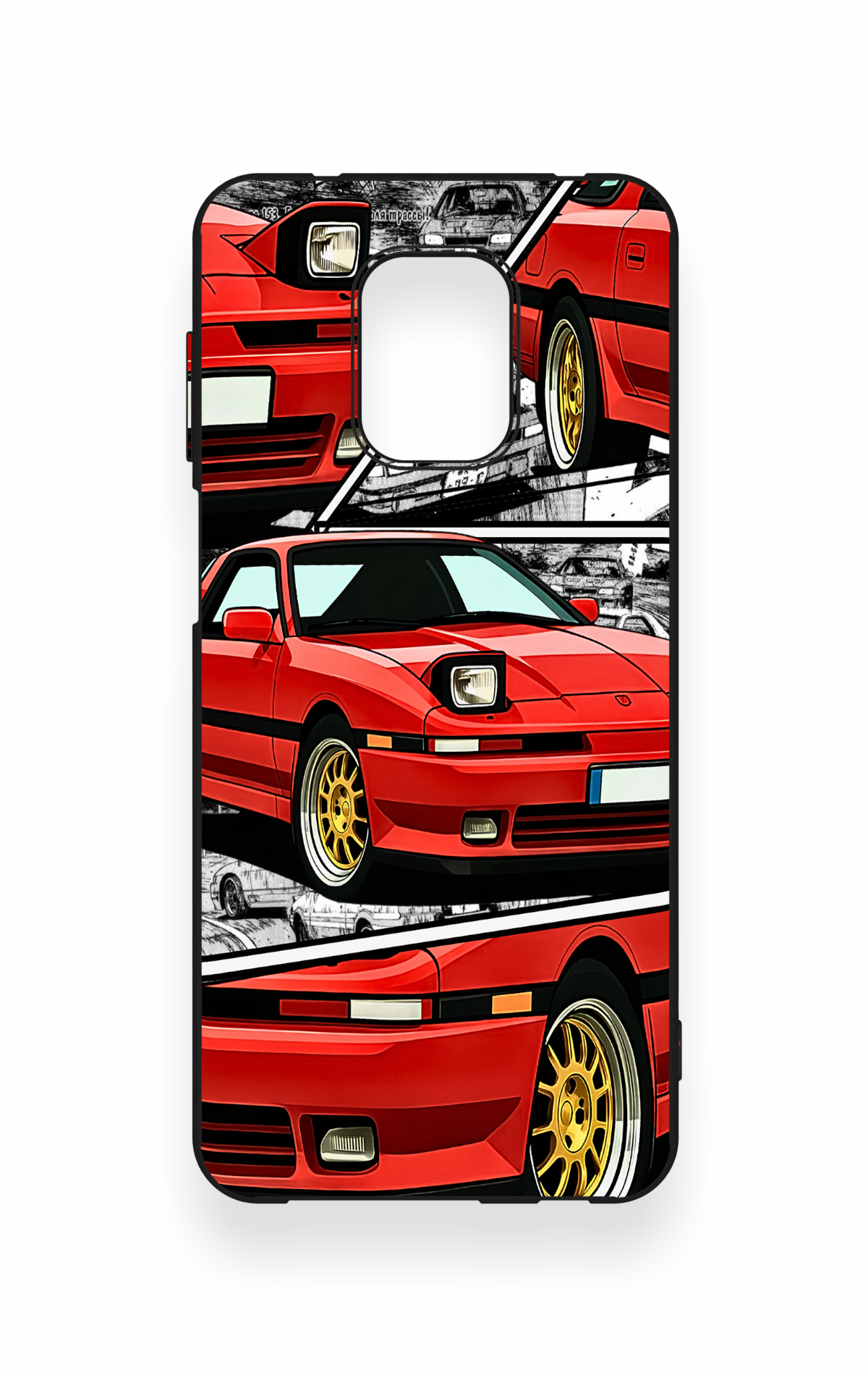 Redmi Note 9 Pro 9S Uyumlu Kırmızı Supra Desenli Silikon Kılıf