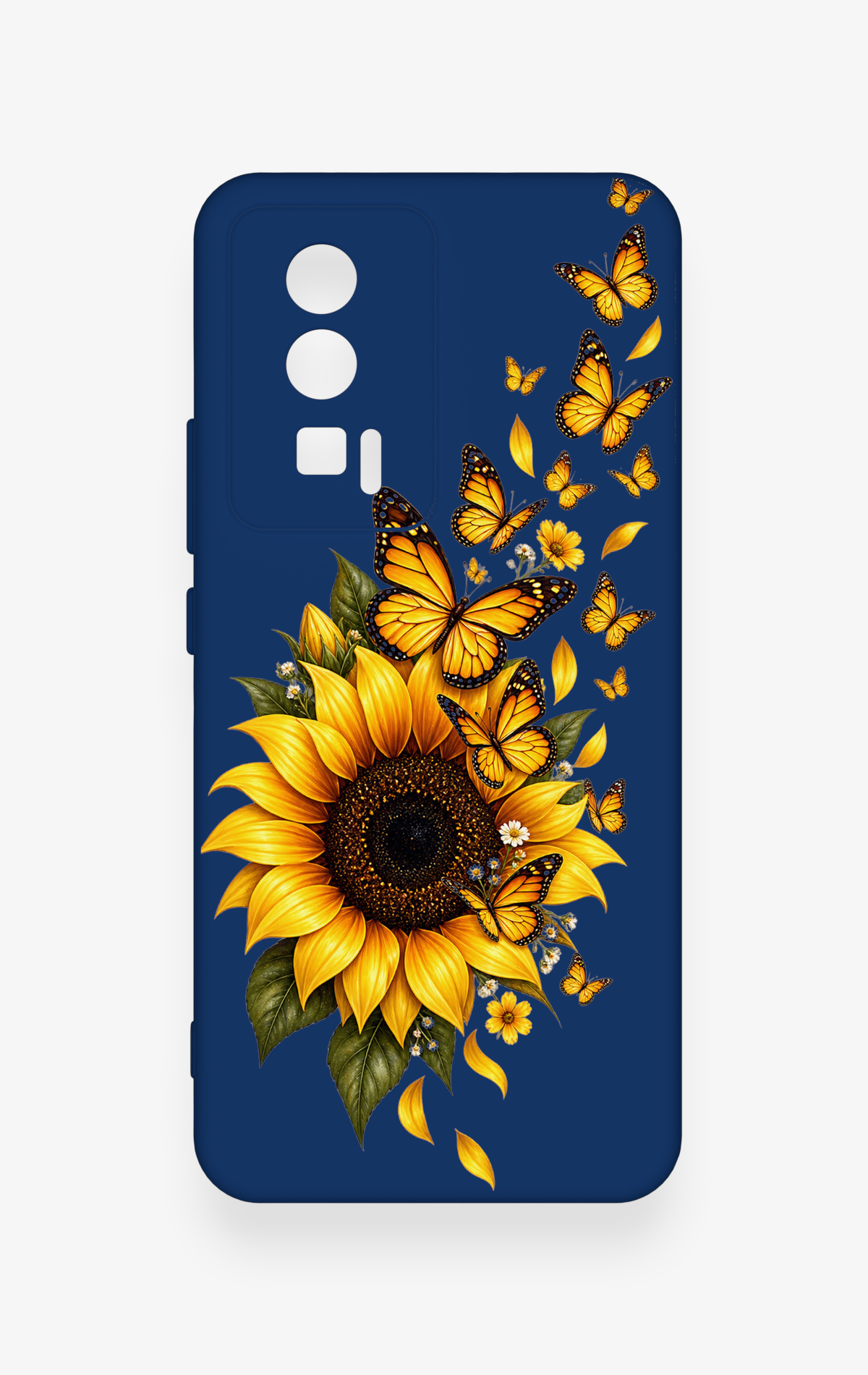 Poco F5 Pro Uyumlu Ayçiçeği Desenli Silikon Kılıf