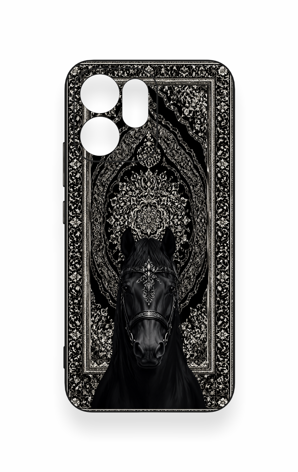 Oppo Reno 14F Uyumlu Etnik At Figürü Desenli Silikon Kılıf