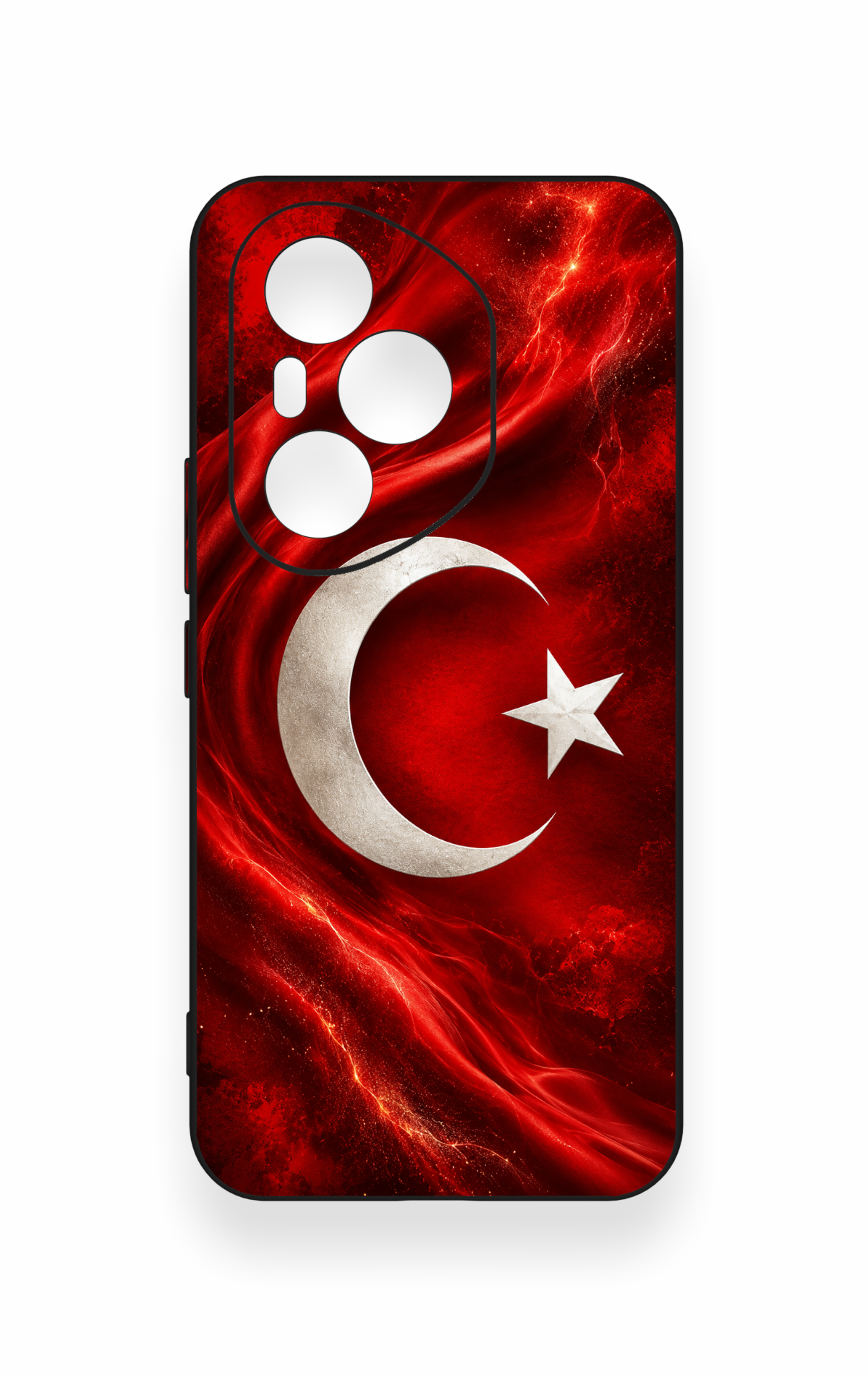 Honor 400 Pro Uyumlu Türk Bayrağı Desenli Silikon Kılıf