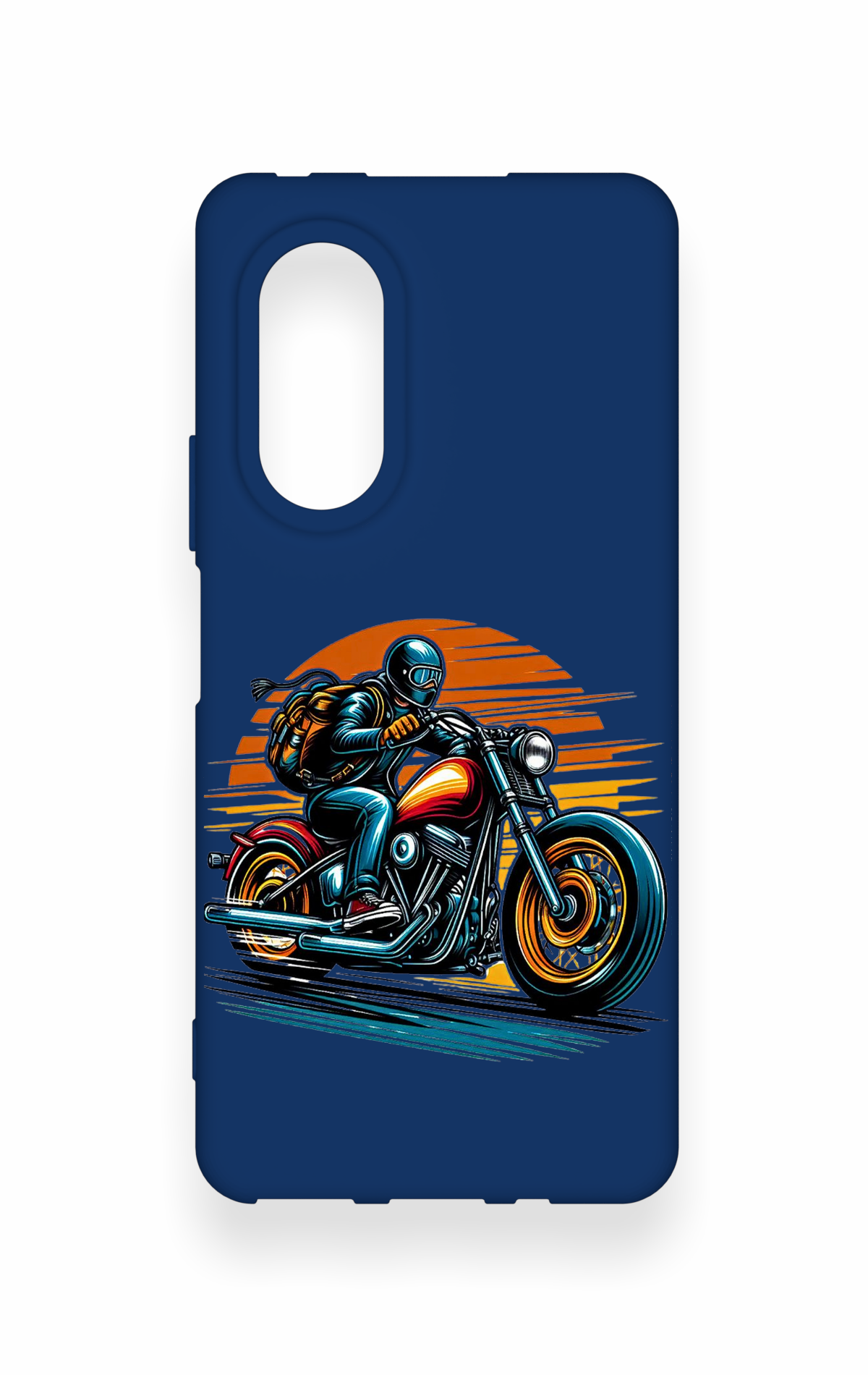 Huawei Nova 9Se Uyumlu Moto Rider Desenli Silikon Kılıf