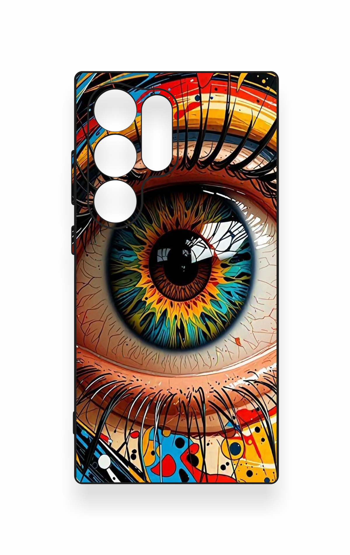 Samsung S24 Ultra Uyumlu Renkli Göz Bebeği Desenli Silikon Kılıf
