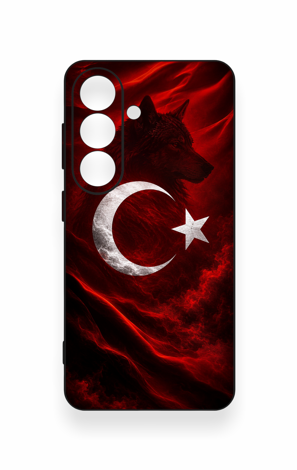 Samsung S26 Uyumlu Kurt Türk Bayrağı Desenli Silikon Kılıf