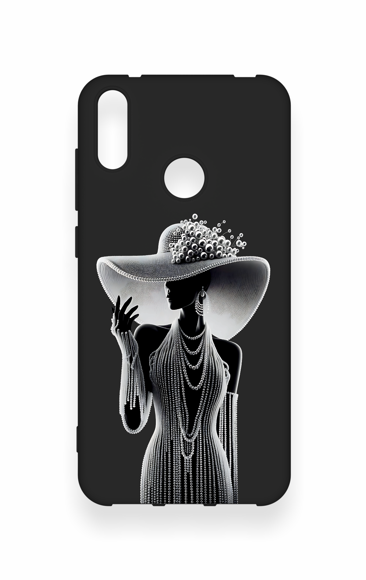Huawei Y7 2019 Uyumlu Lady Desenli Silikon Kılıf