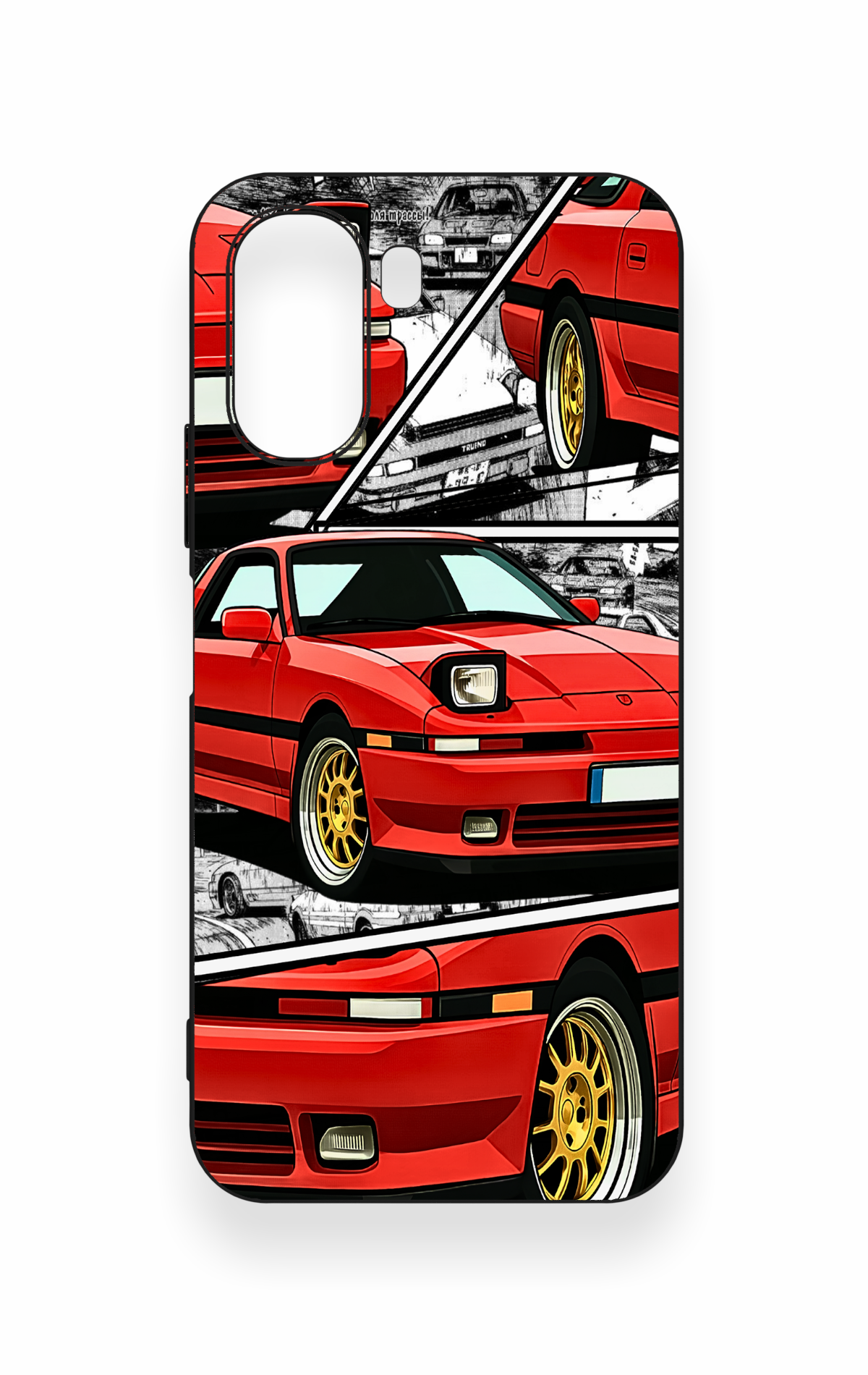 Oppo A6T Uyumlu Kırmızı Supra Desenli Silikon Kılıf