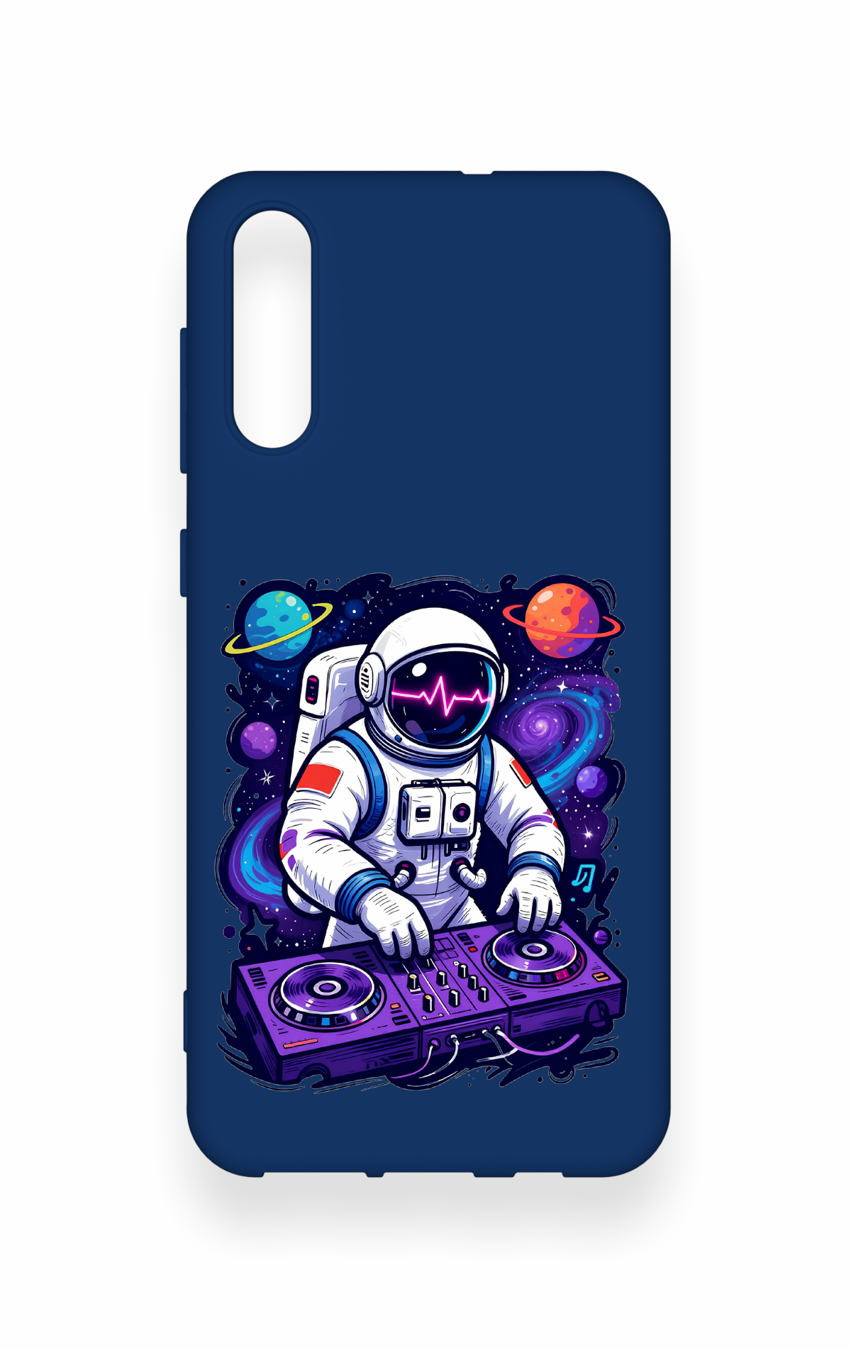 Samsung A50 Uyumlu Astronot DJ Desenli Silikon Kılıf