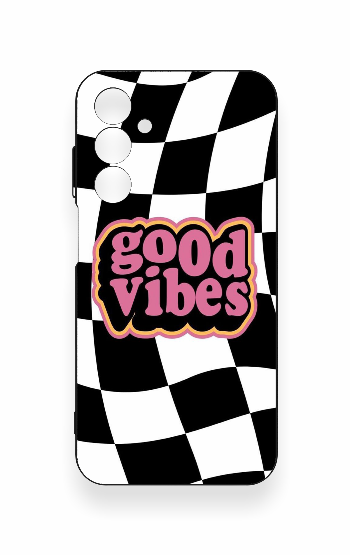 Samsung A25 Uyumlu Black Good Vibes Desenli Silikon Kılıf