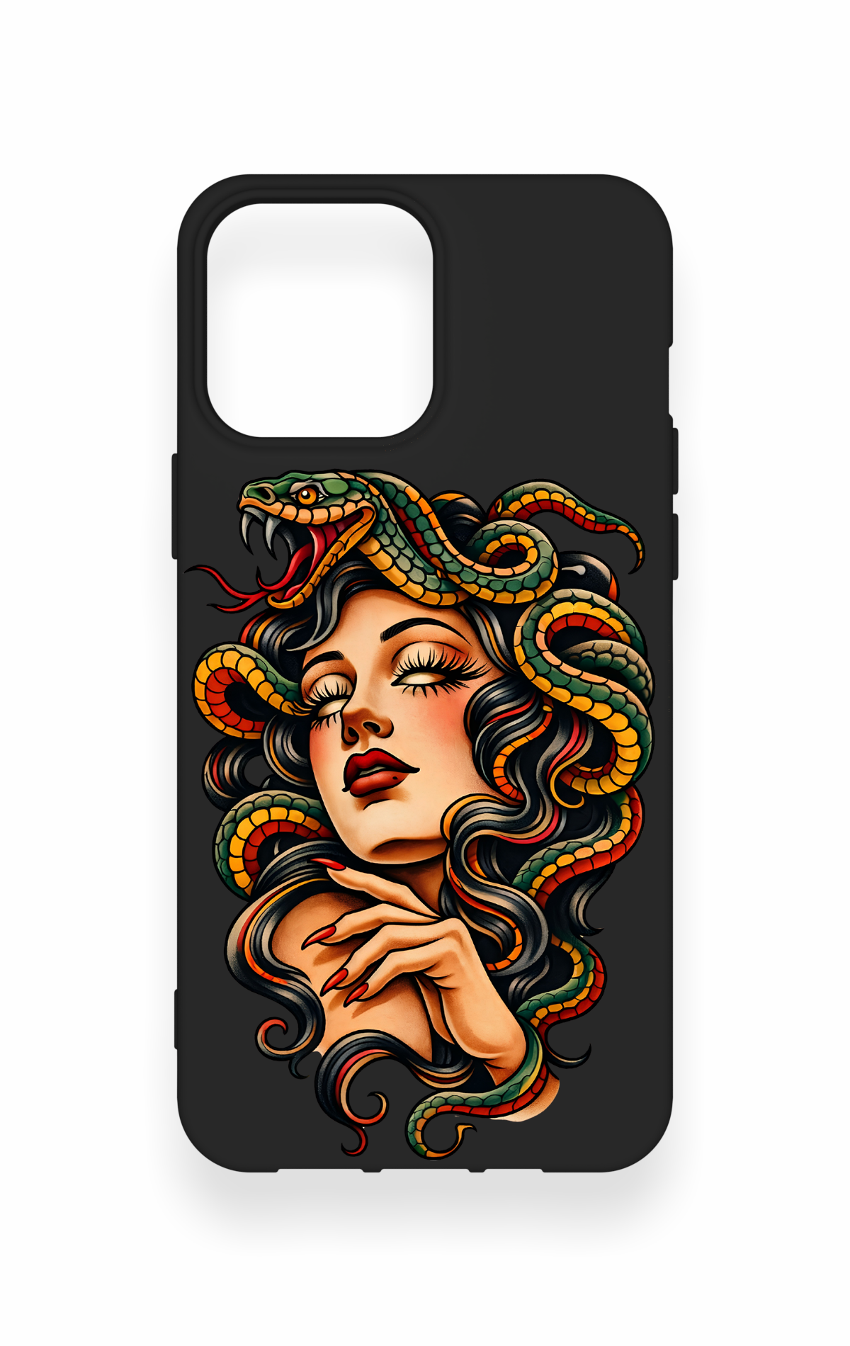 iPhone 13 Pro Max Uyumlu Medusa Desenli Silikon Kılıf