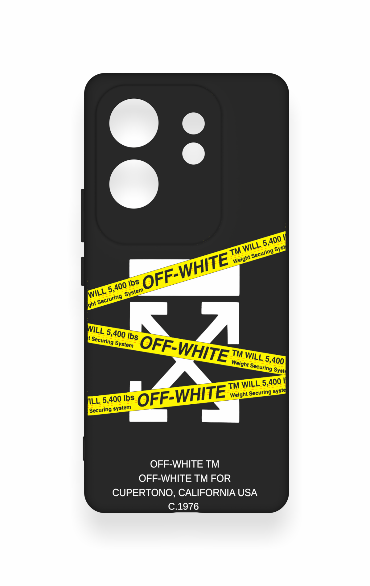 İnfinix Zero 30 Uyumlu Off White Desenli Silikon Kılıf