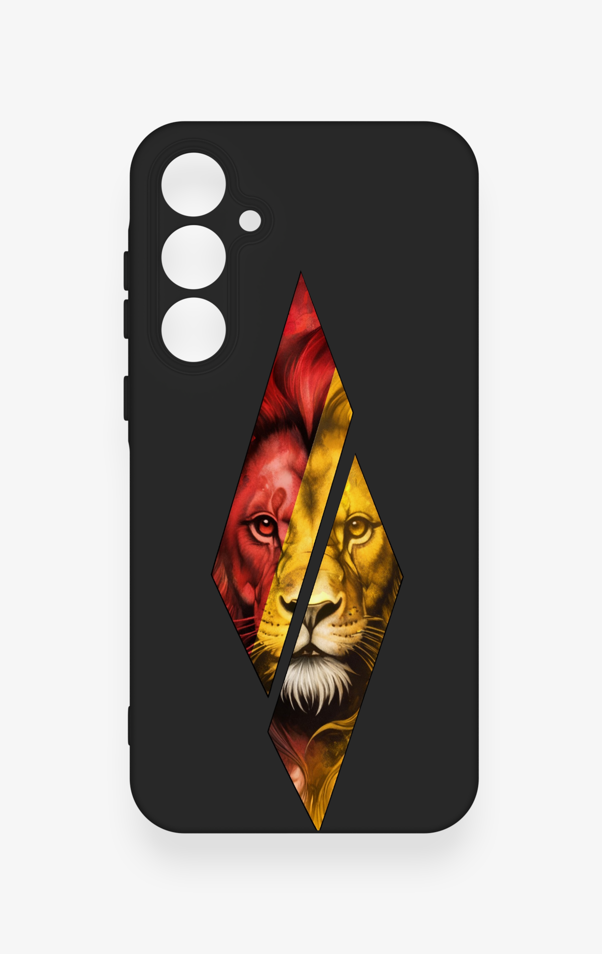 Samsung A35 Uyumlu Kesik Aslan Desenli Silikon Kılıf