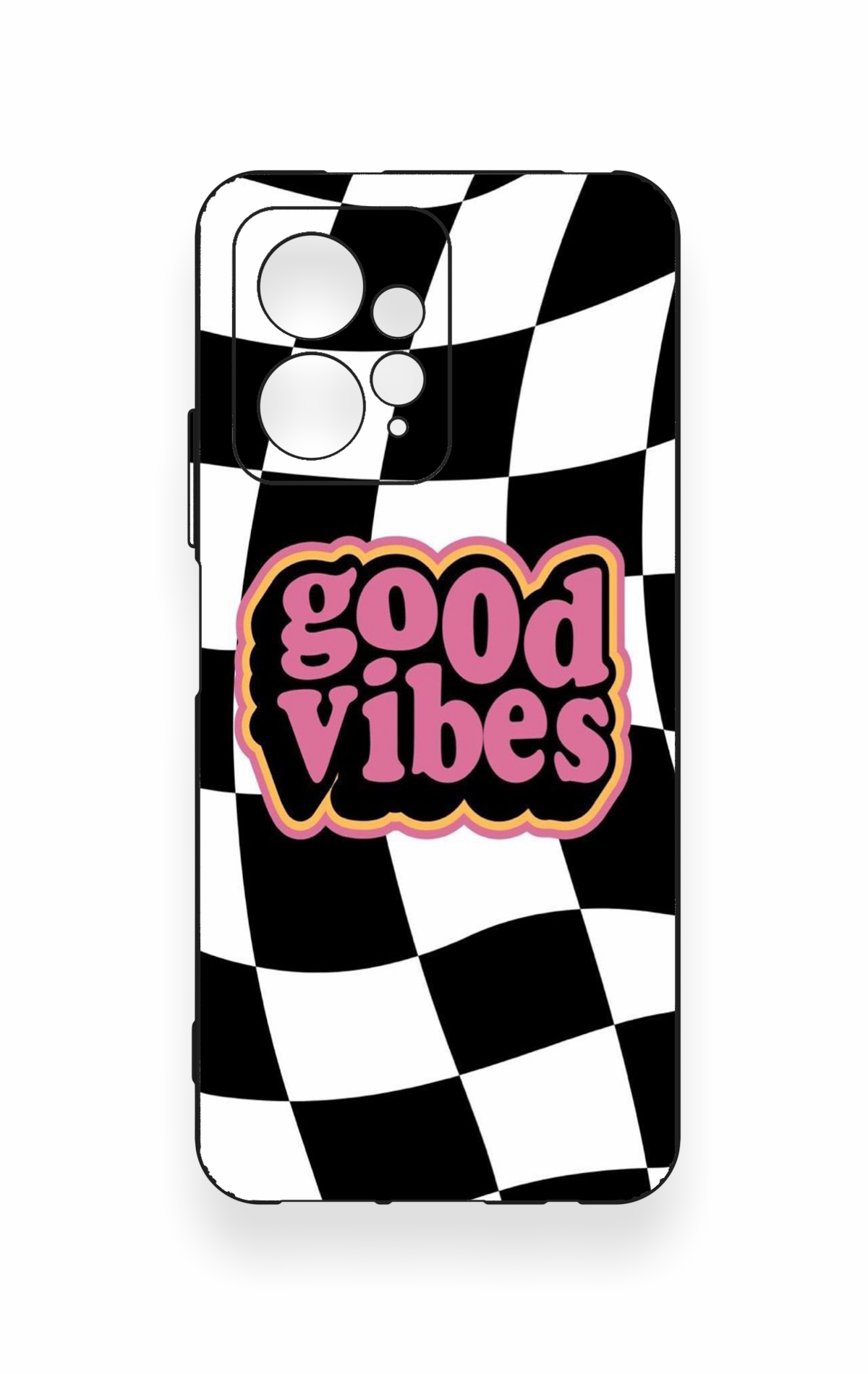 Redmi Note 12 4G Uyumlu Black Good Vibes Desenli Silikon Kılıf