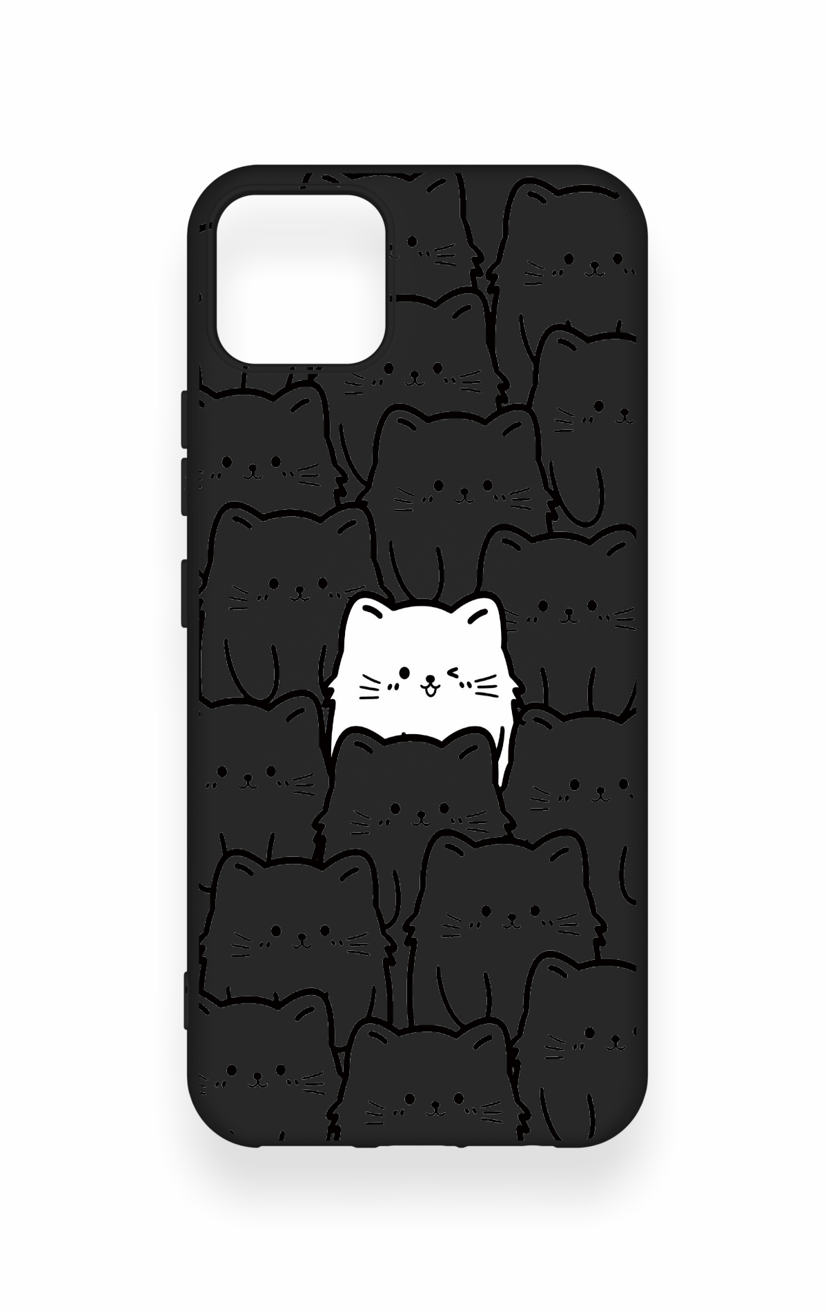 Realme C11 2021 Uyumlu Many Cats Desenli Silikon Kılıf