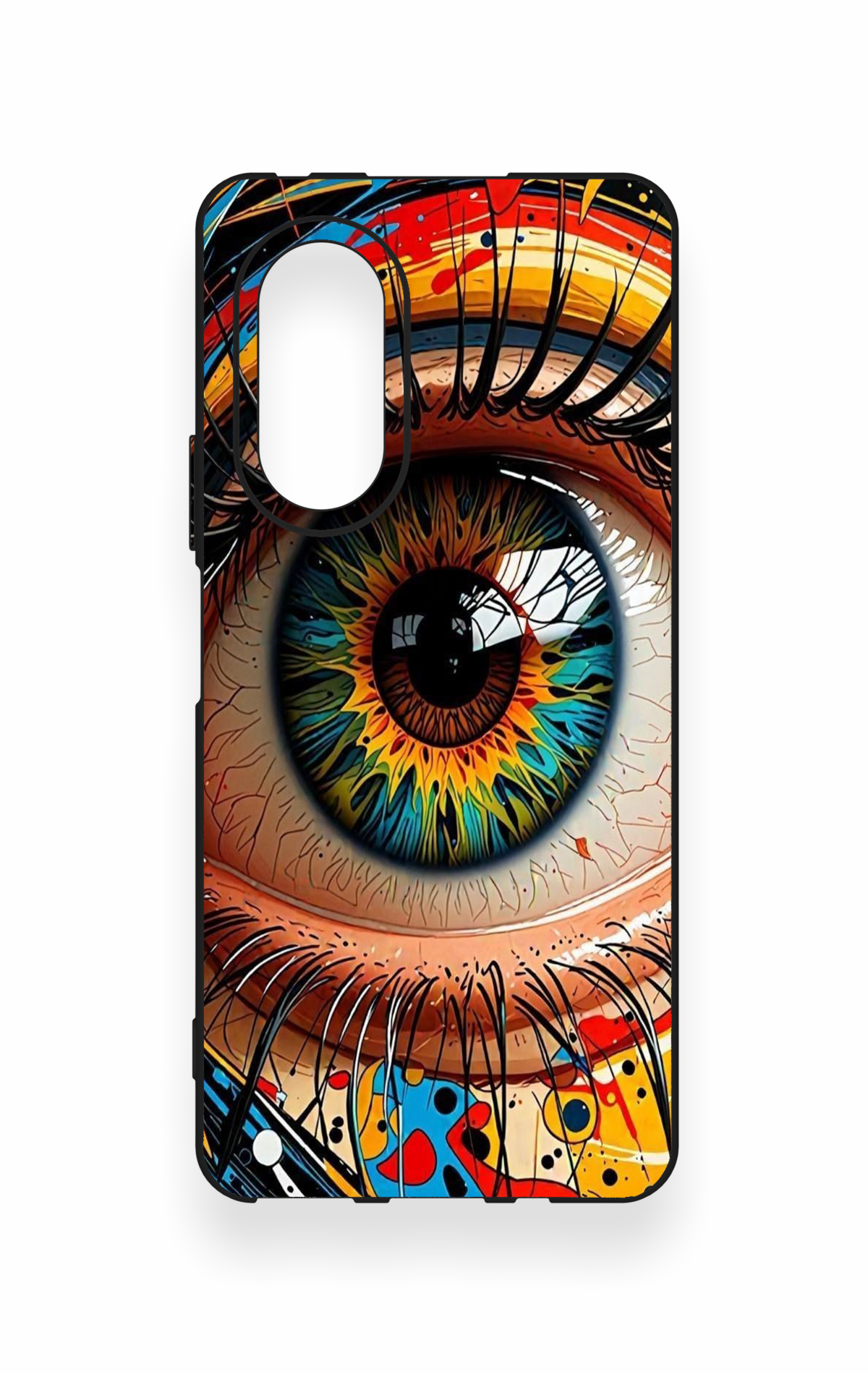 Huawei Nova 9Se Uyumlu Renkli Göz Bebeği Desenli Silikon Kılıf