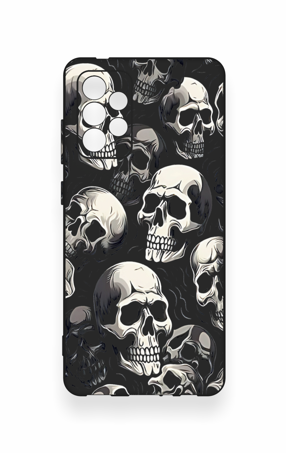 Samsung-A72 Uyumlu Kuru Kafa Desenli Silikon Kılıf
